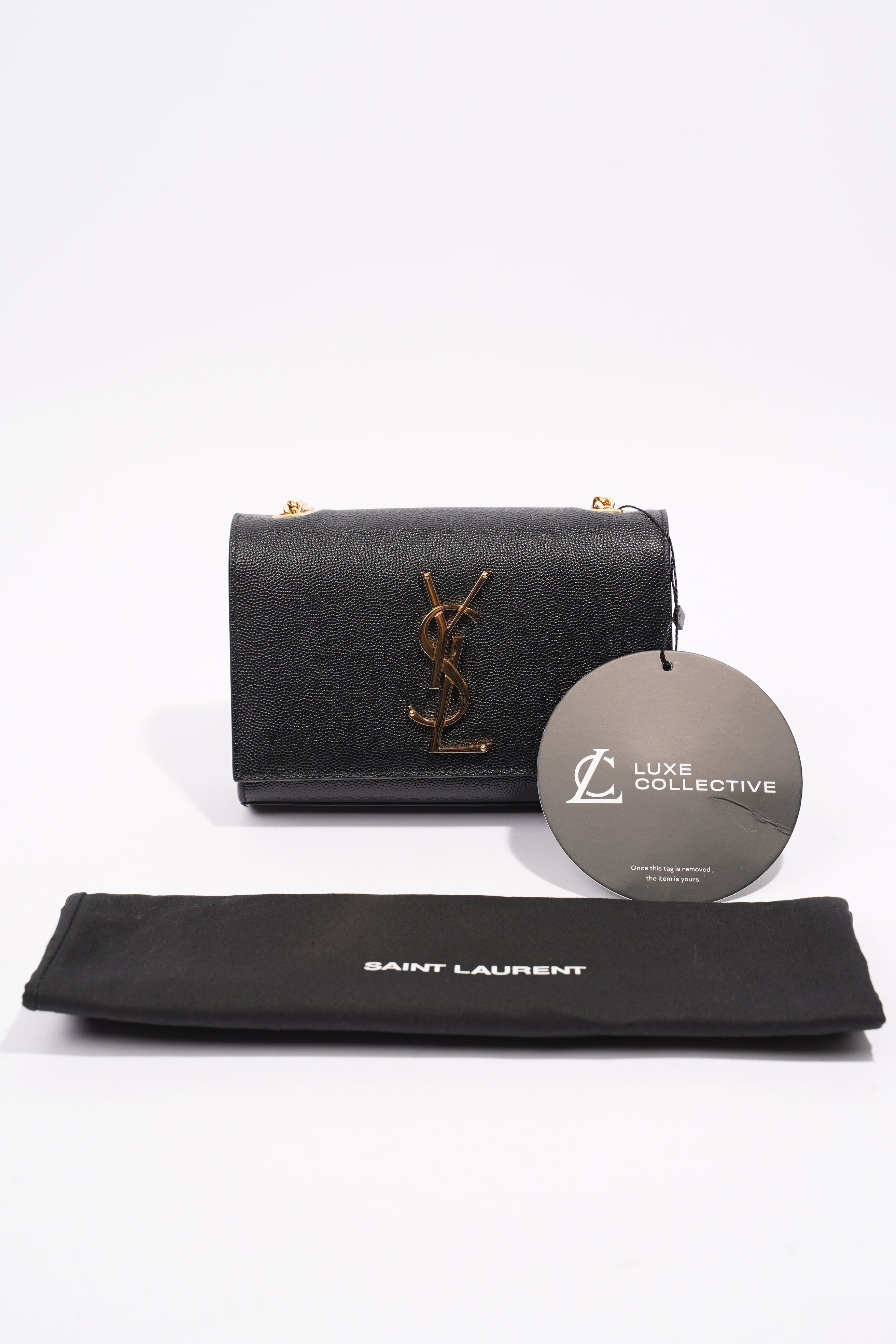 Saint Laurent Kate Black Leather Mini