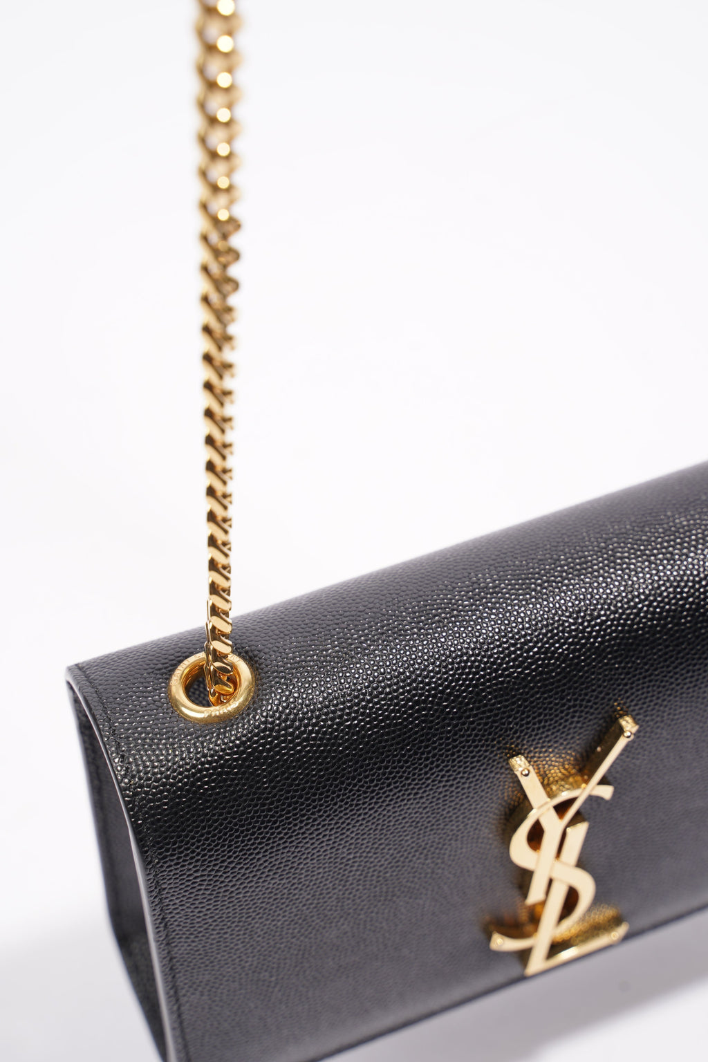 Saint Laurent Kate Black Leather Mini