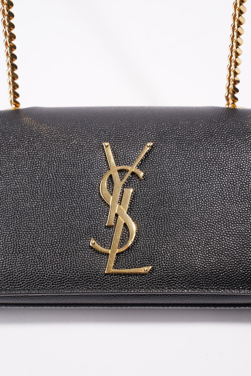 Saint Laurent Kate Black Leather Mini