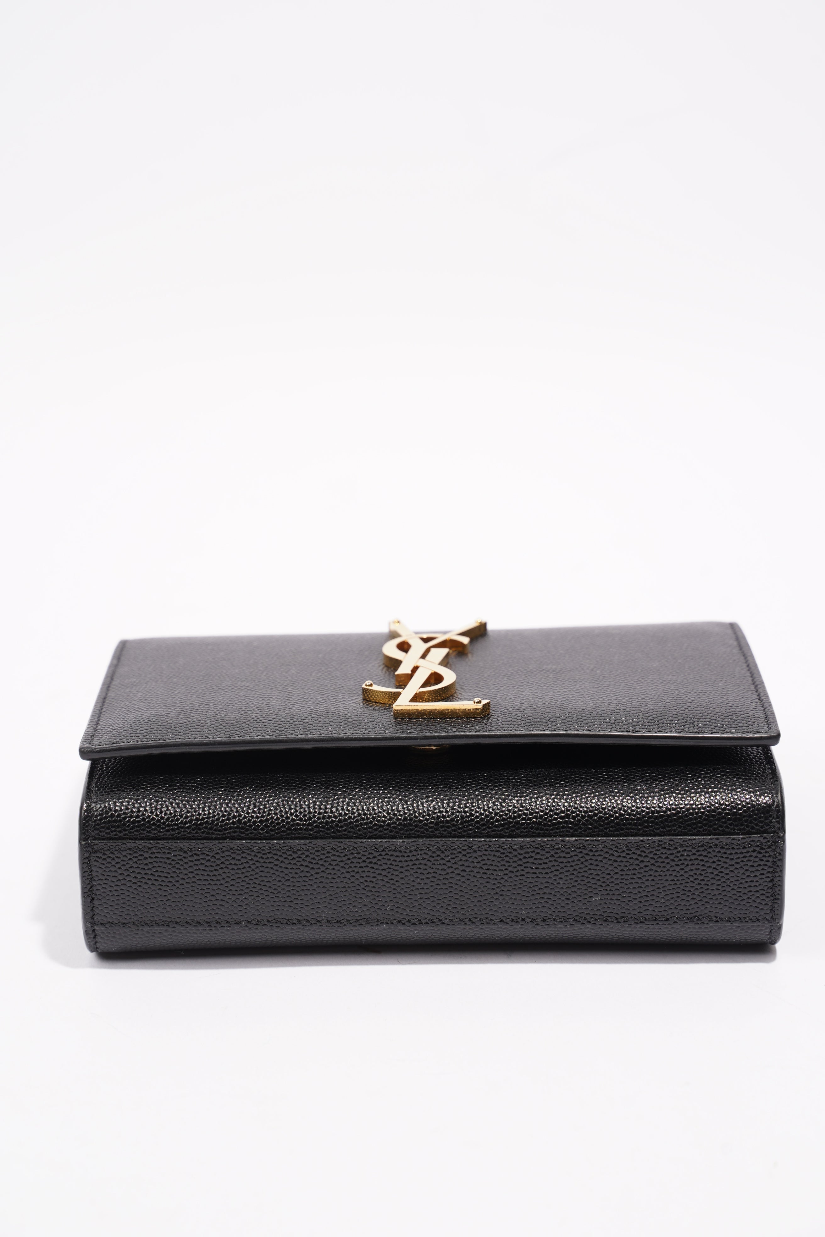 Saint Laurent Kate Black Leather Mini