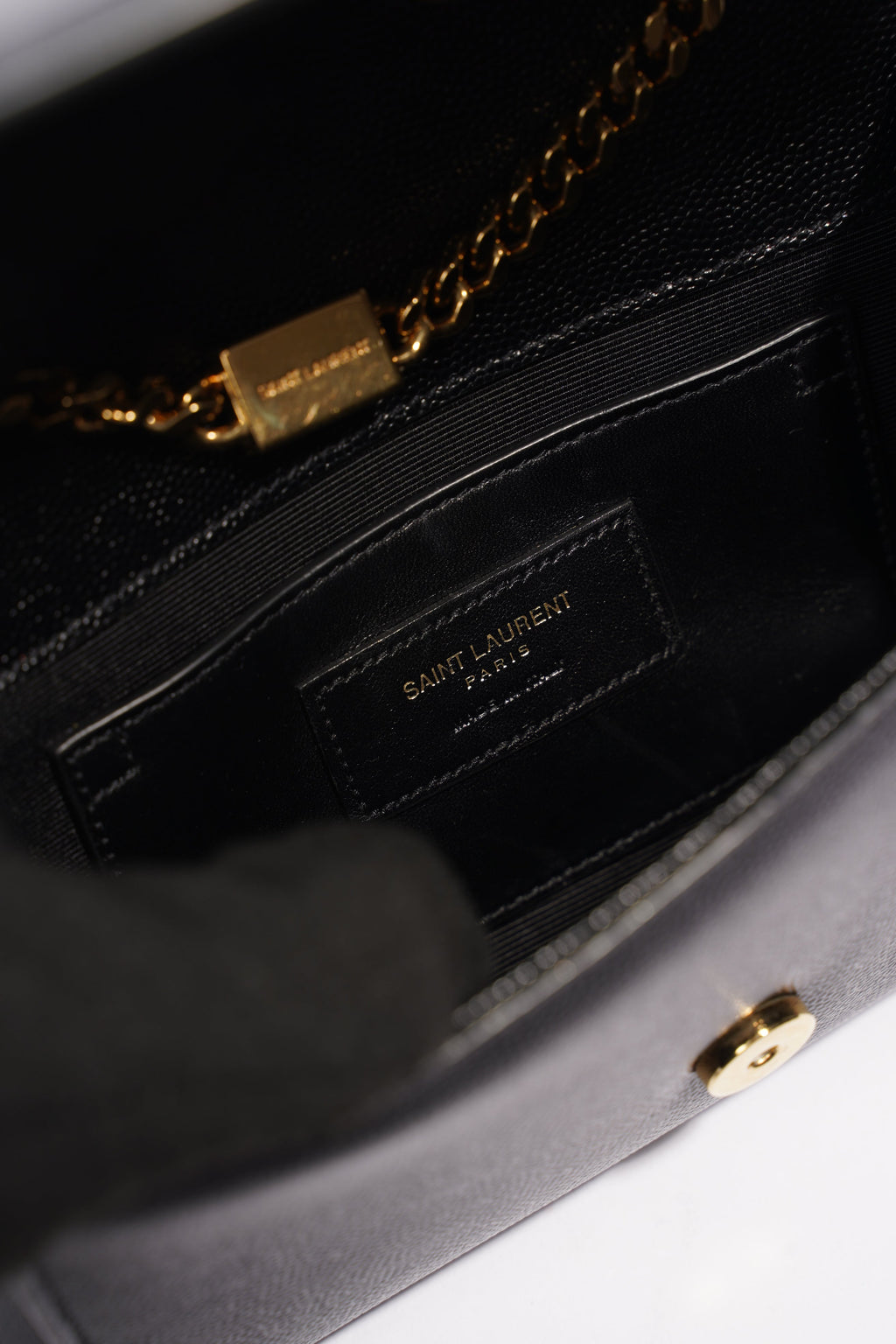 Saint Laurent Kate Black Leather Mini