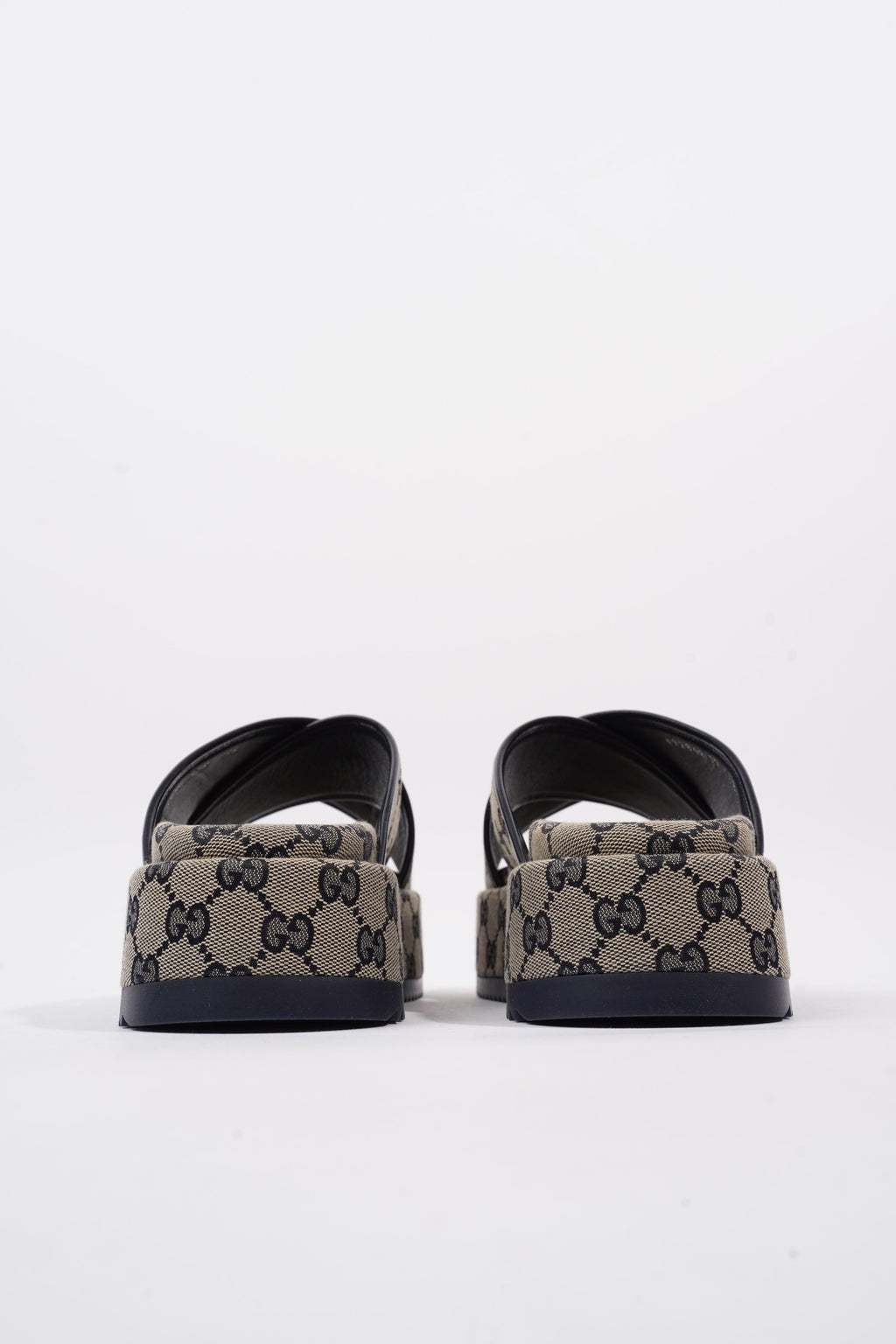 Gucci Angelina GG Supreme Beige Monogram / Navy Canvas EU 39 UK 6