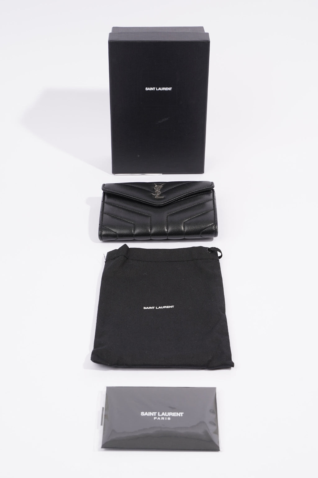 Saint Laurent Small Envelope Wallet Black Leather