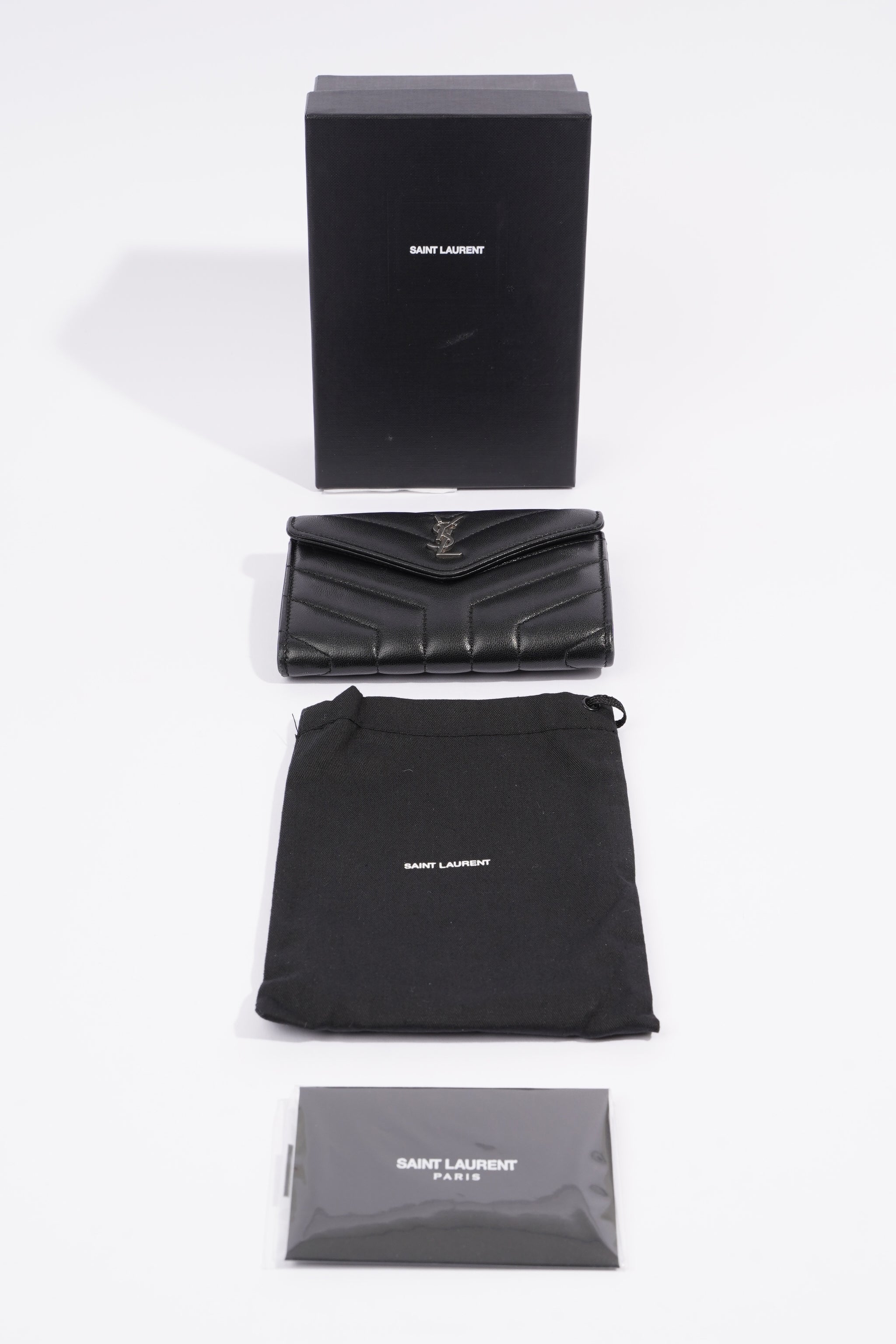 Saint Laurent Small Envelope Wallet Black Leather