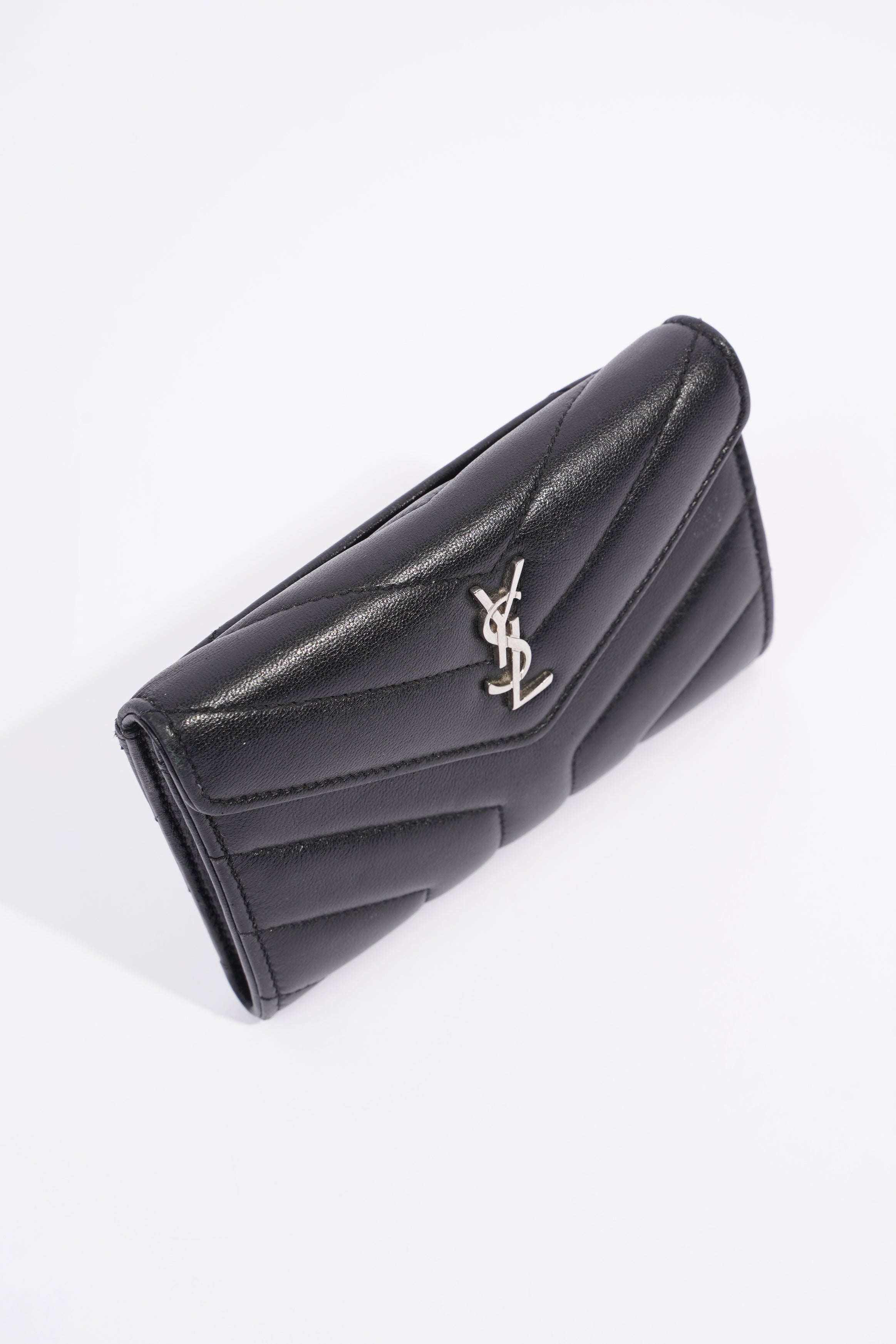 Saint Laurent Small Envelope Wallet Black Leather