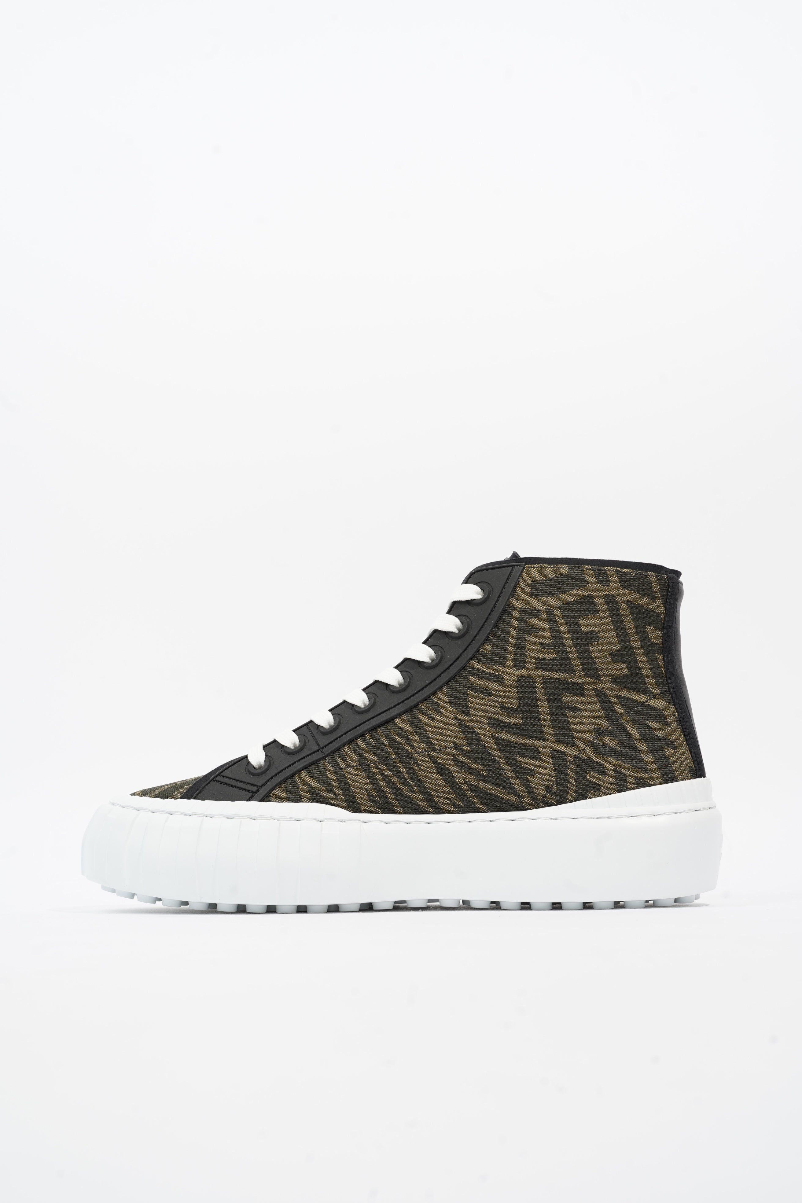 Fendi FF Vertigo High Top Zucca Canvas EU 43 UK 9