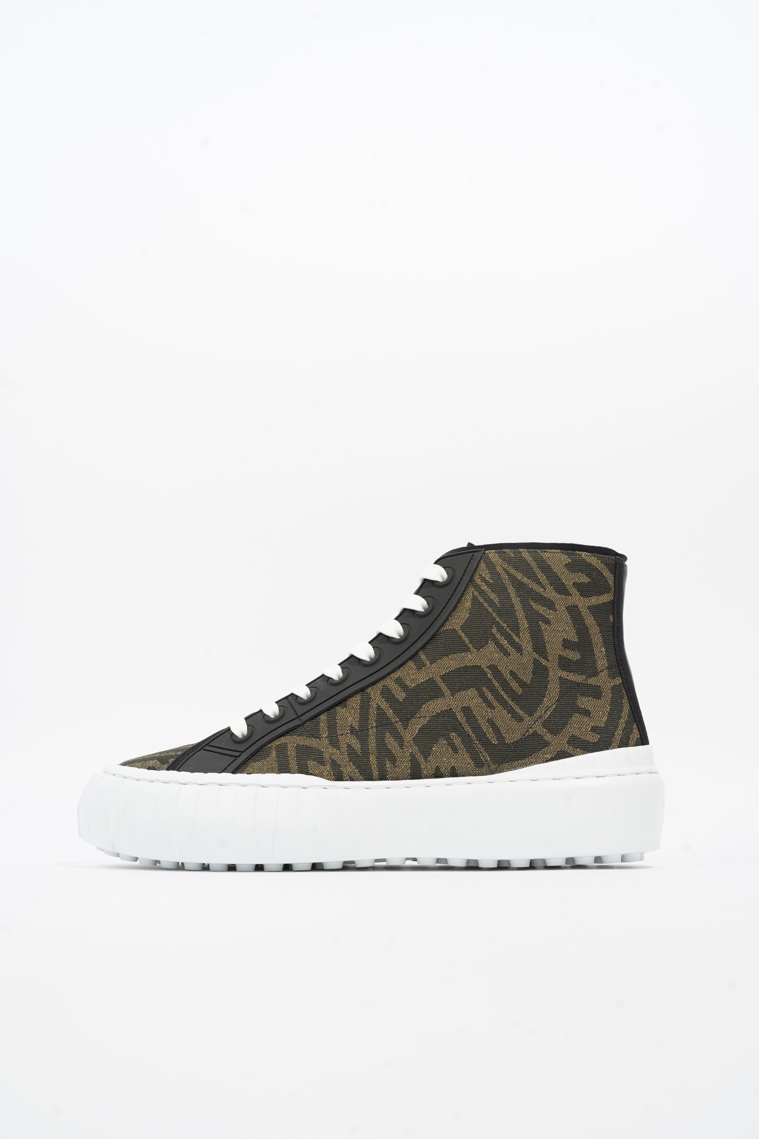 Fendi FF Vertigo High Top Zucca Canvas EU 43 UK 9