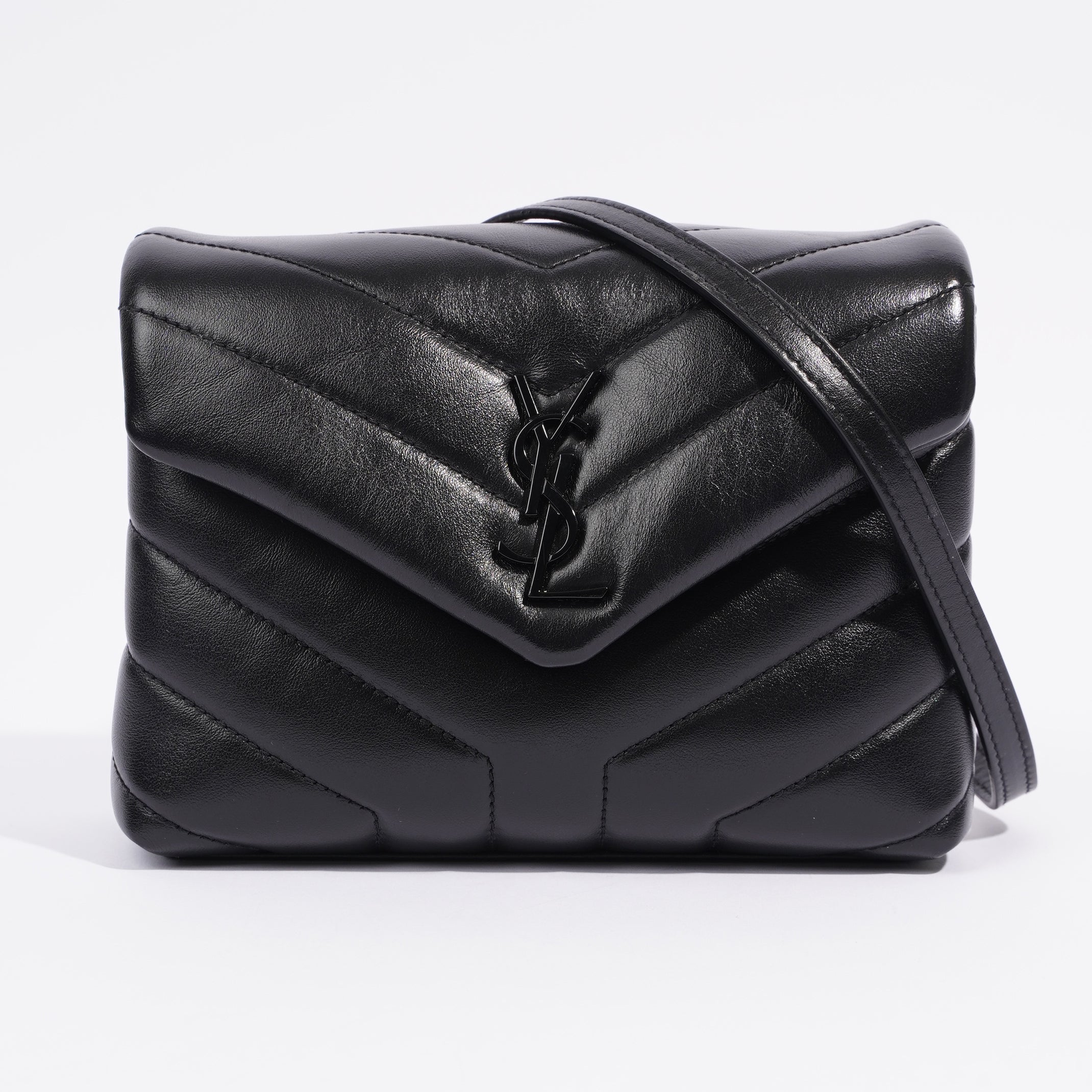 Saint Laurent Toy LouLou Black Calfskin Leather