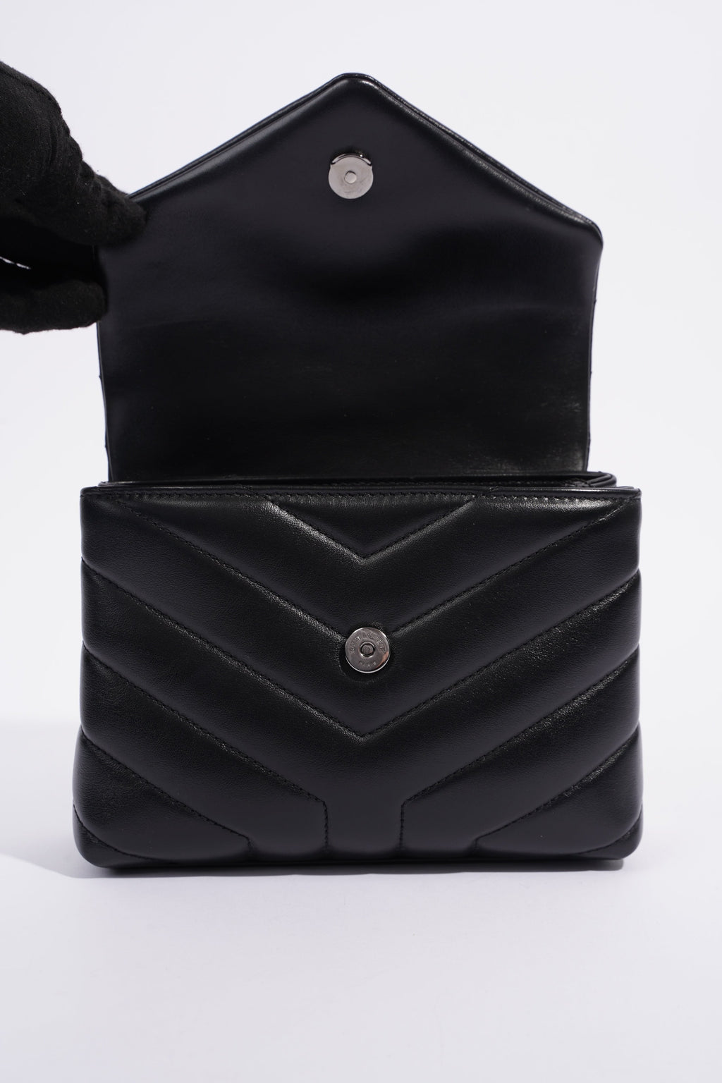 Saint Laurent Toy LouLou Black Calfskin Leather