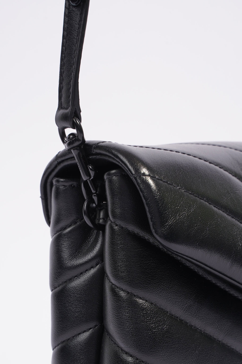Saint Laurent Toy LouLou Black Calfskin Leather