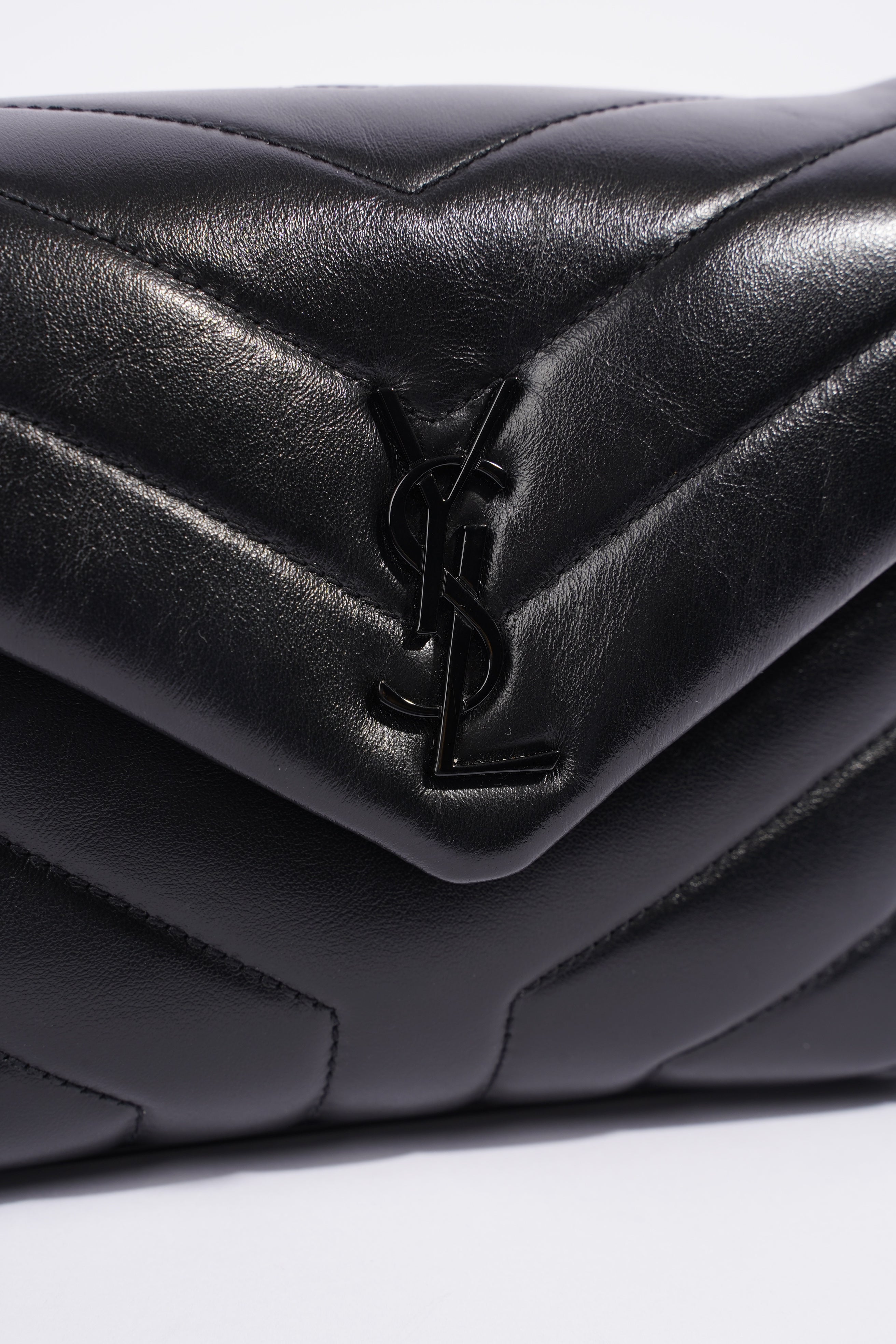 Saint Laurent Toy LouLou Black Calfskin Leather