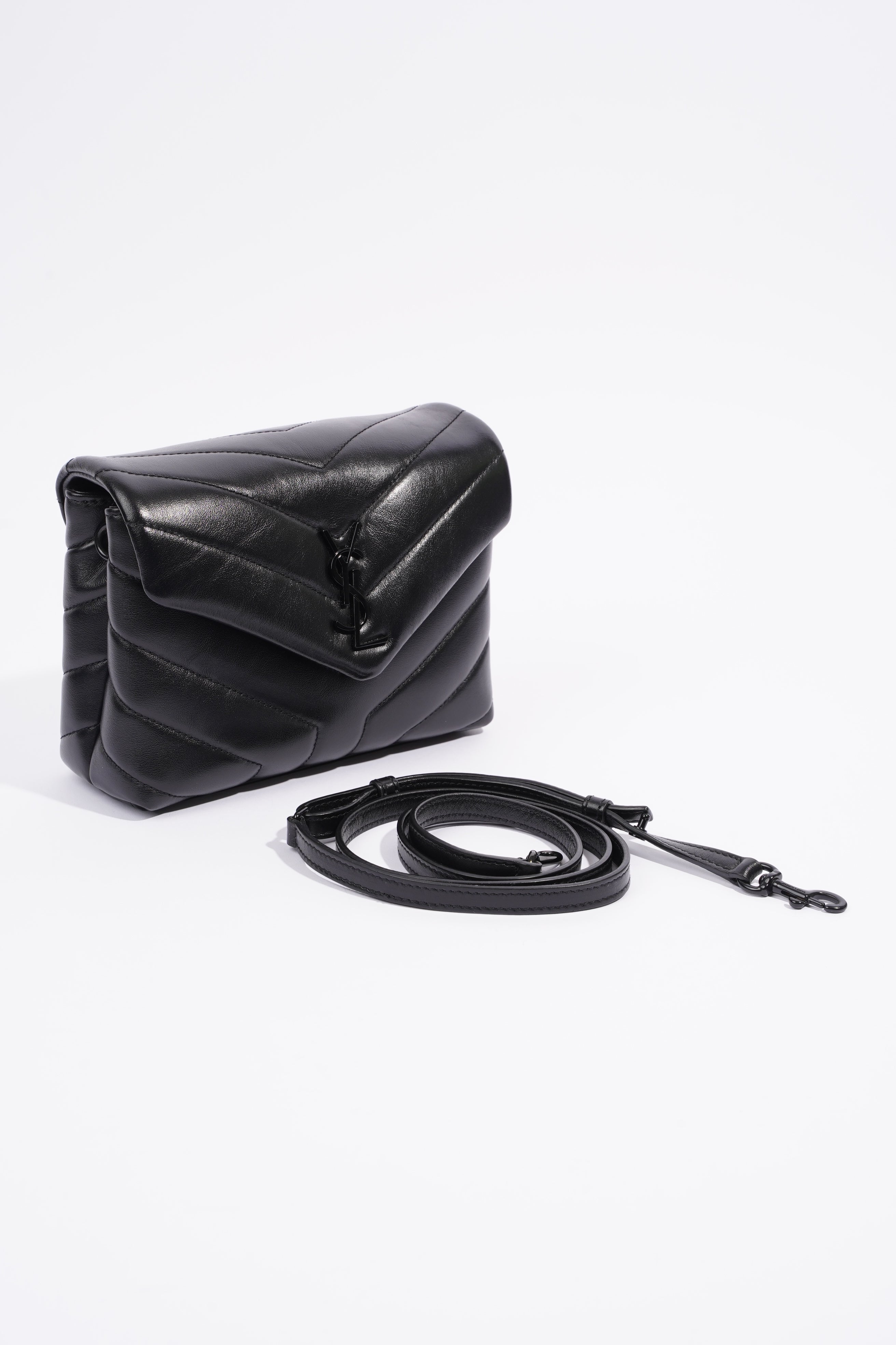 Saint Laurent Toy LouLou Black Calfskin Leather