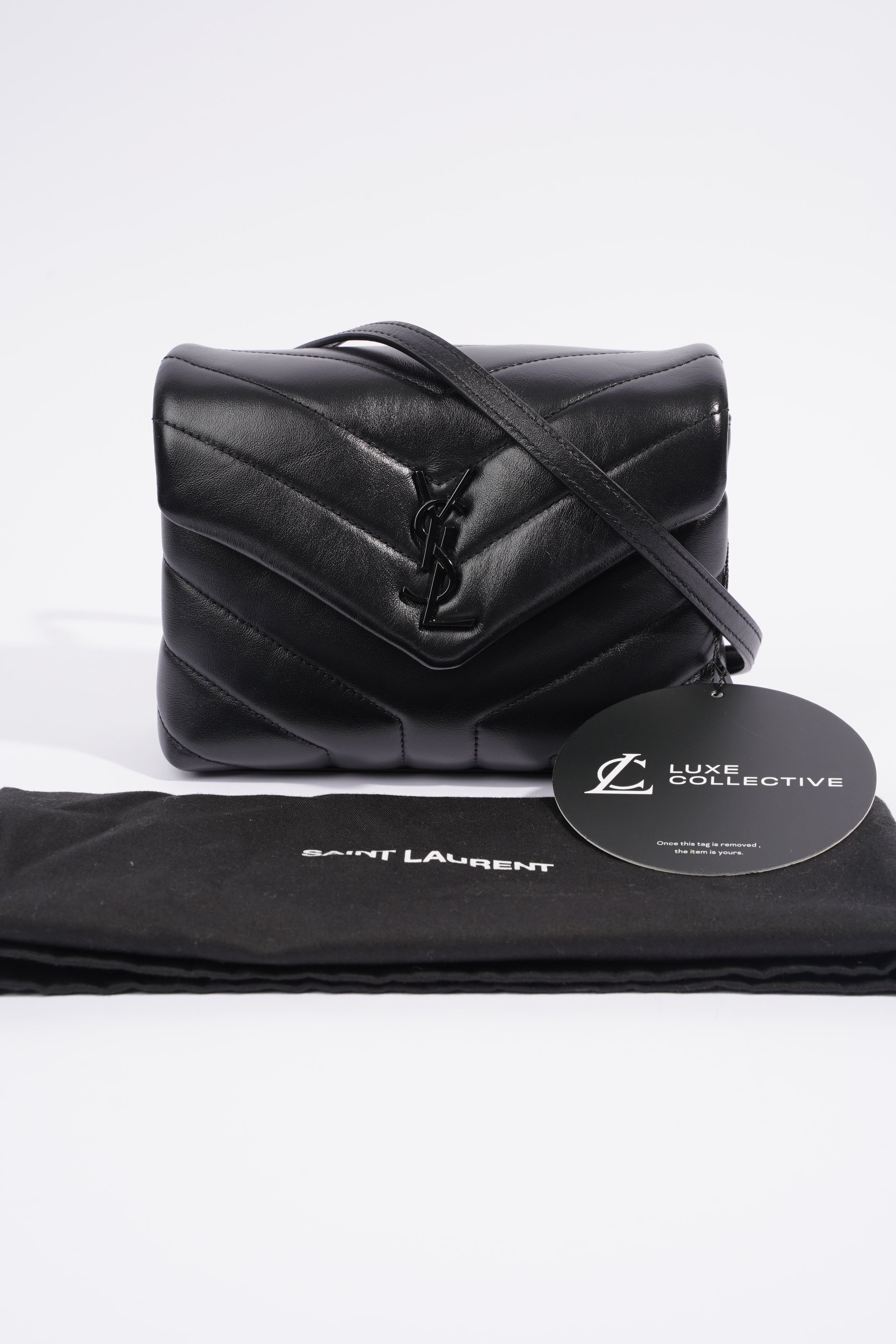 Saint Laurent Toy LouLou Black Calfskin Leather