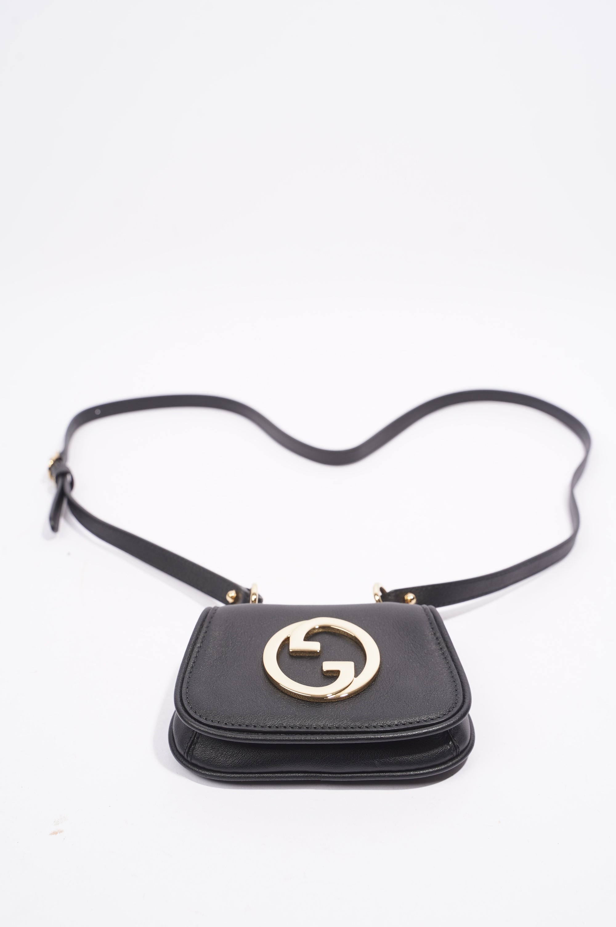 Gucci Blondie Card Case Wallet Black Leather