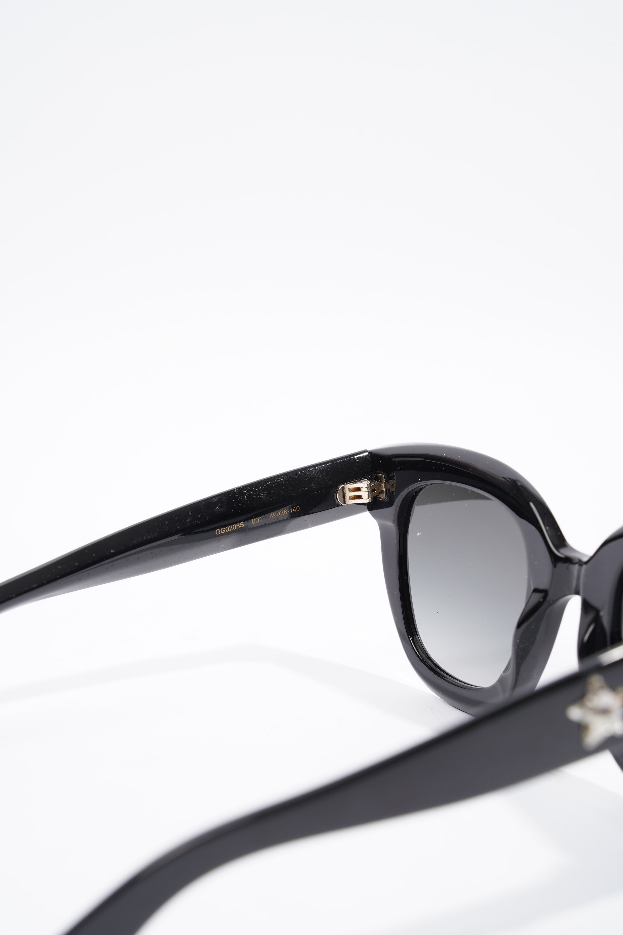 Gucci GG0208S Sunglasses Black Acetate 140mm