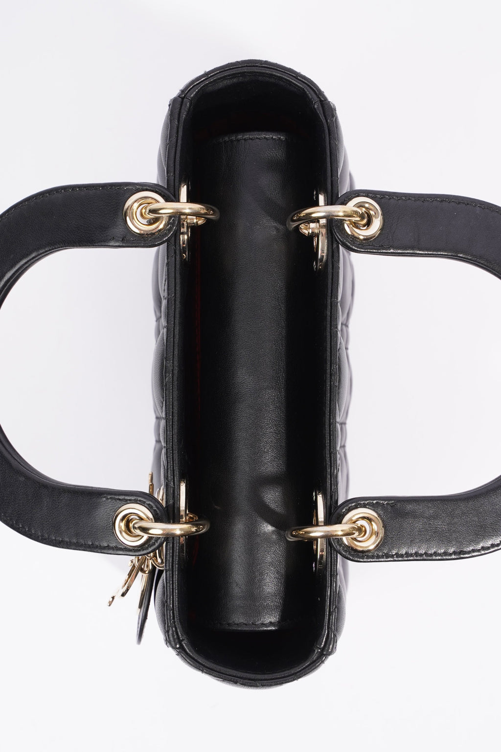 Christian Dior Lady Dior Black Leather Small