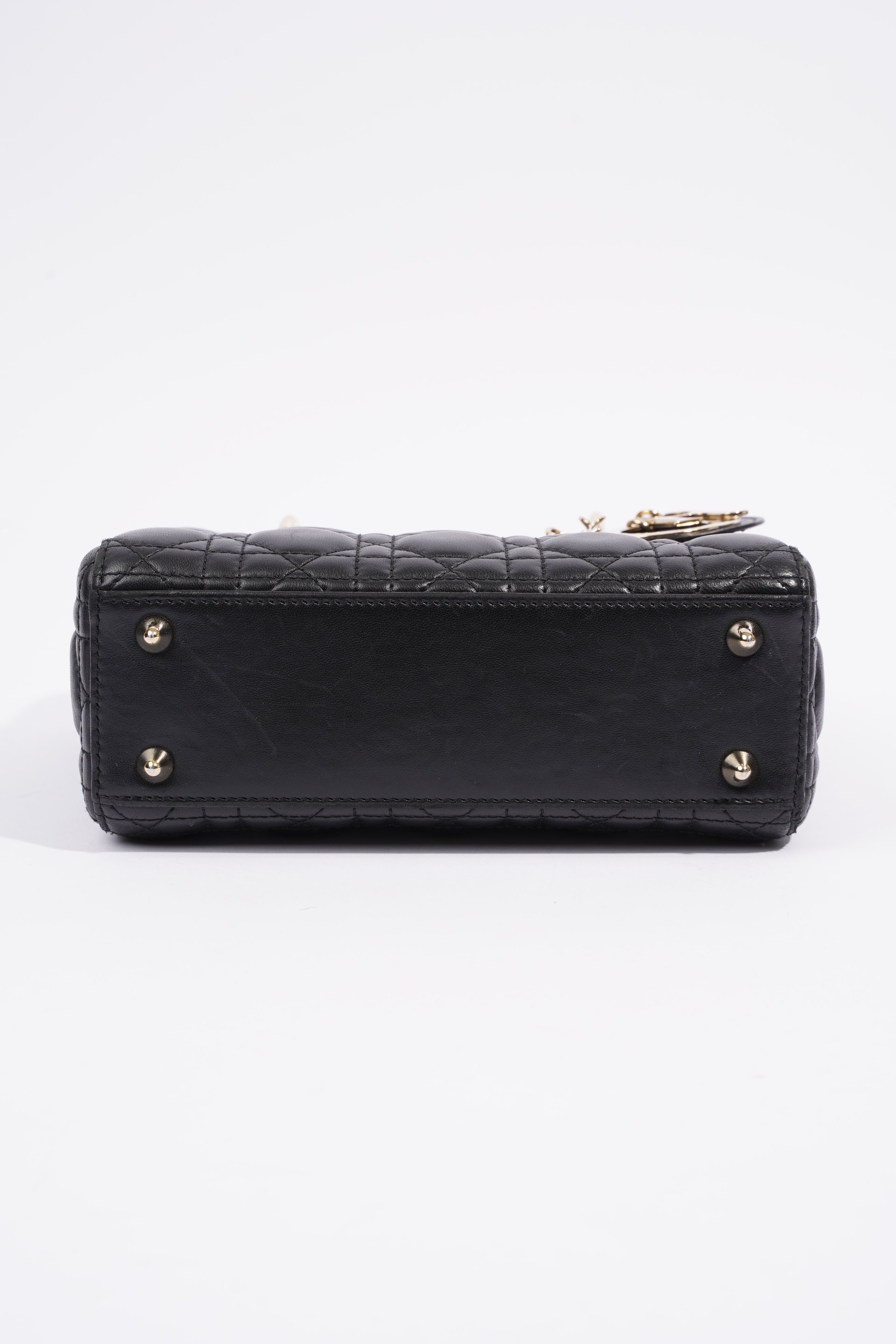 Christian Dior Lady Dior Black Leather Small
