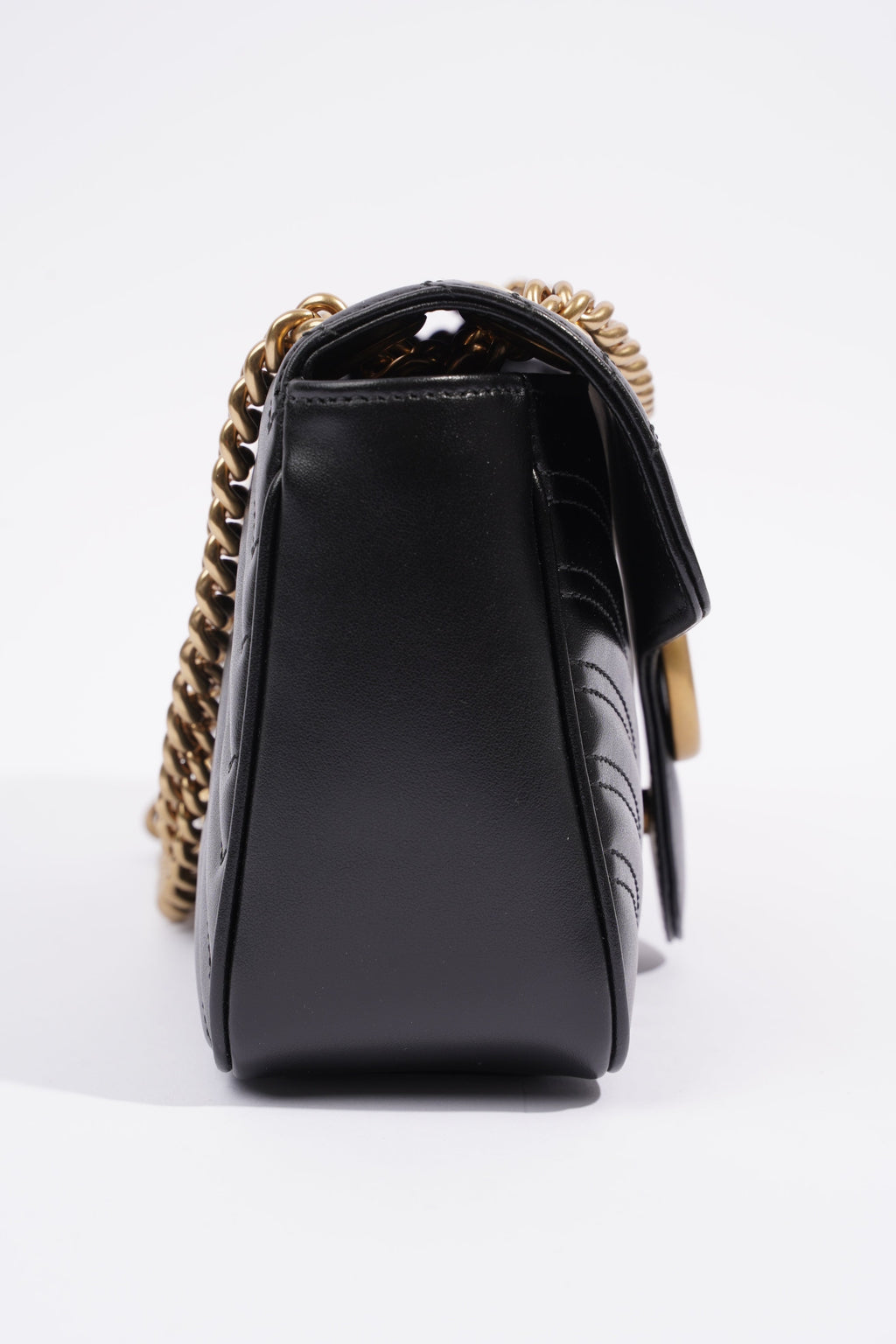 Gucci Marmont Flap Black Matelasse Leather Small