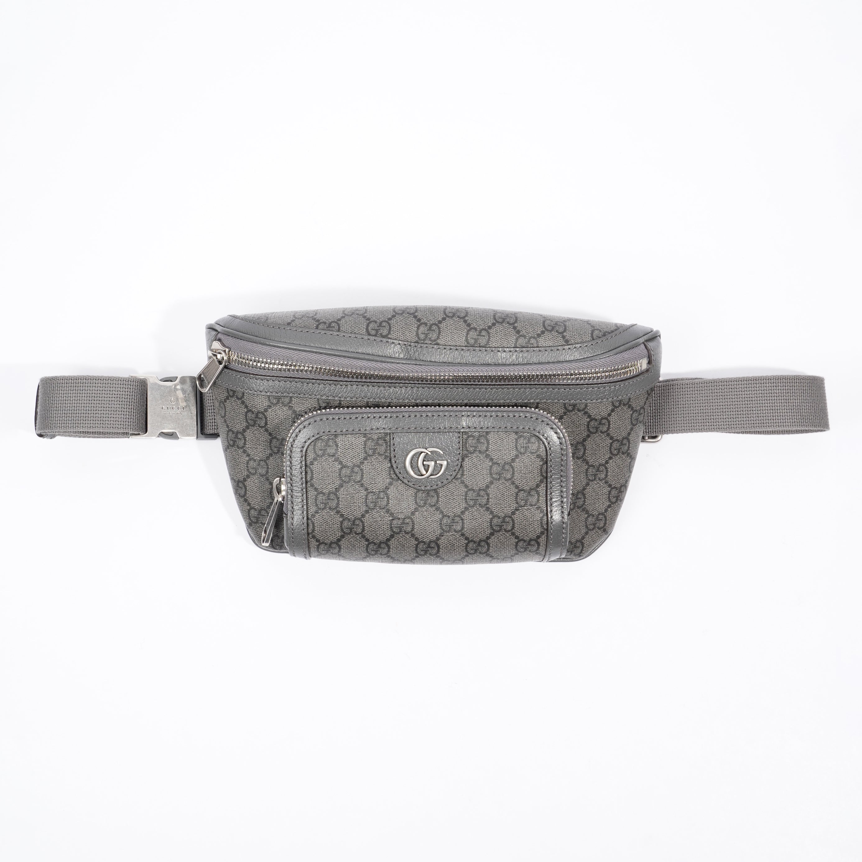 Gucci Ophidia Belt Bag Grey Supreme Coated Canvas