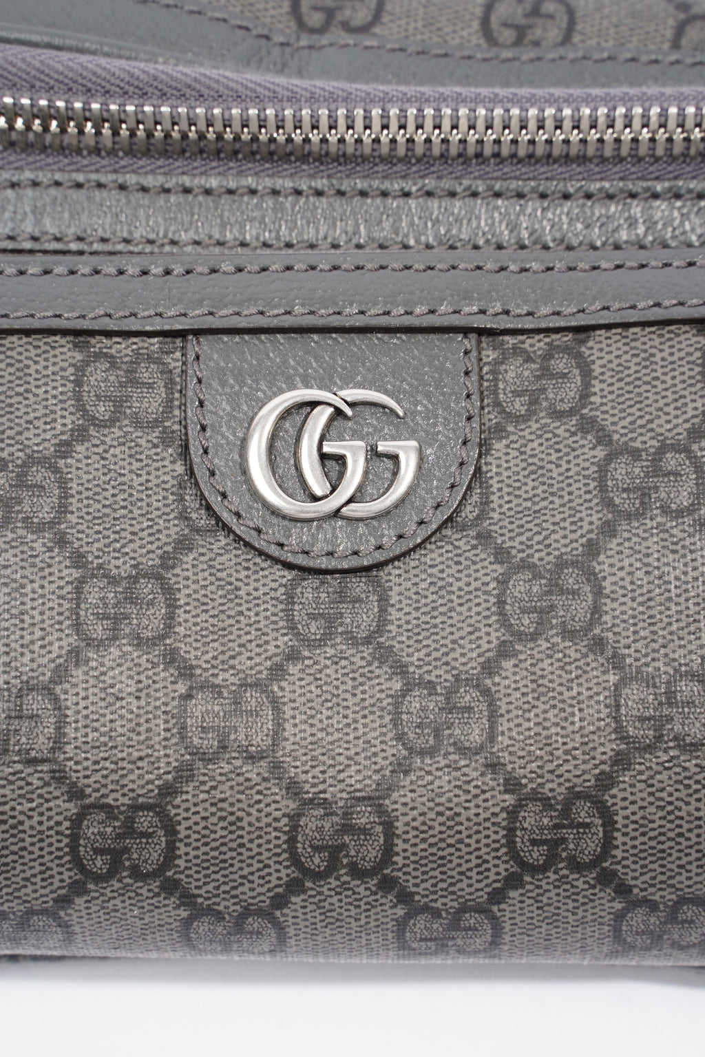 Gucci Ophidia Belt Bag Grey Supreme Coated Canvas