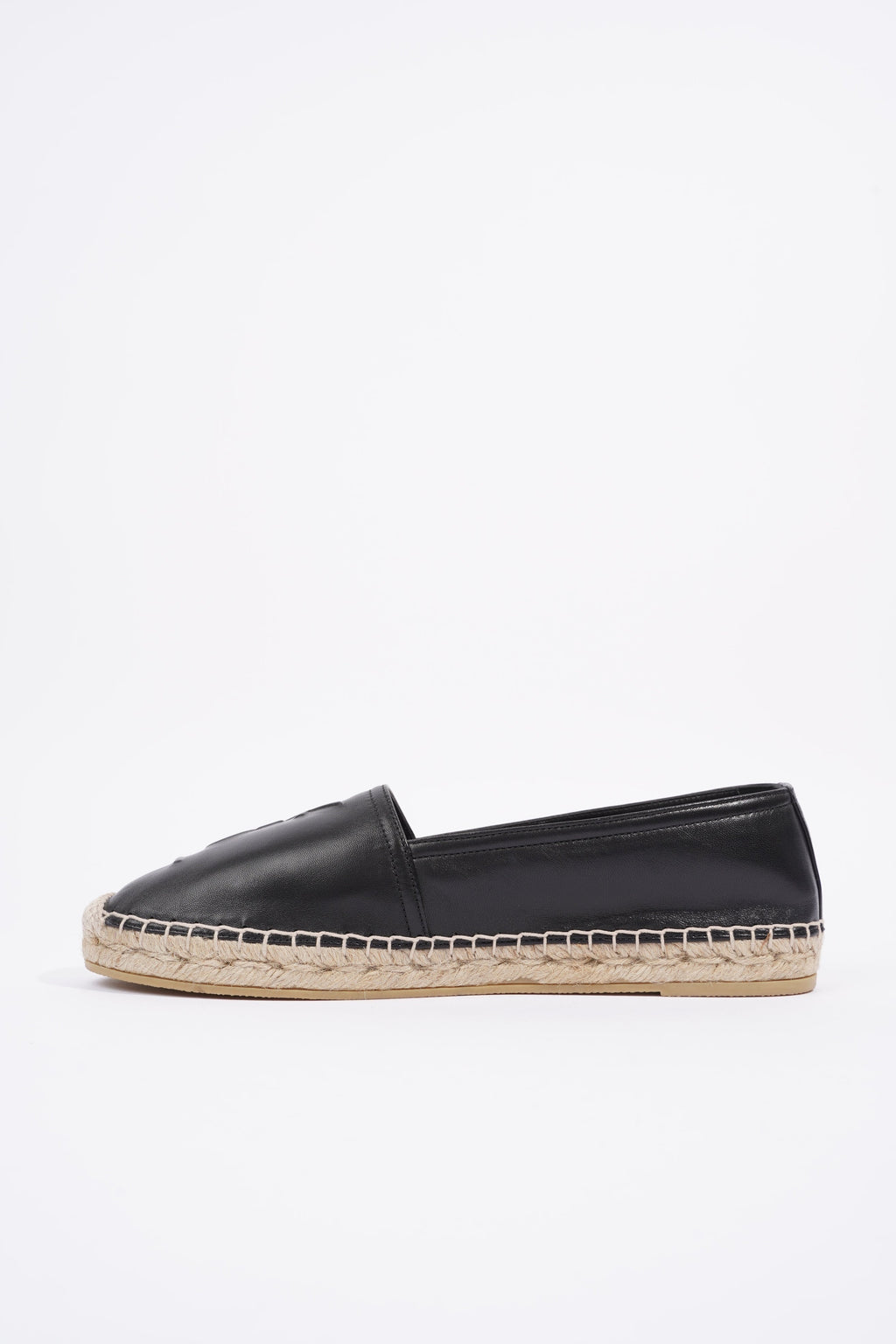Saint Laurent Espadrilles Black Leather EU 39 UK 6
