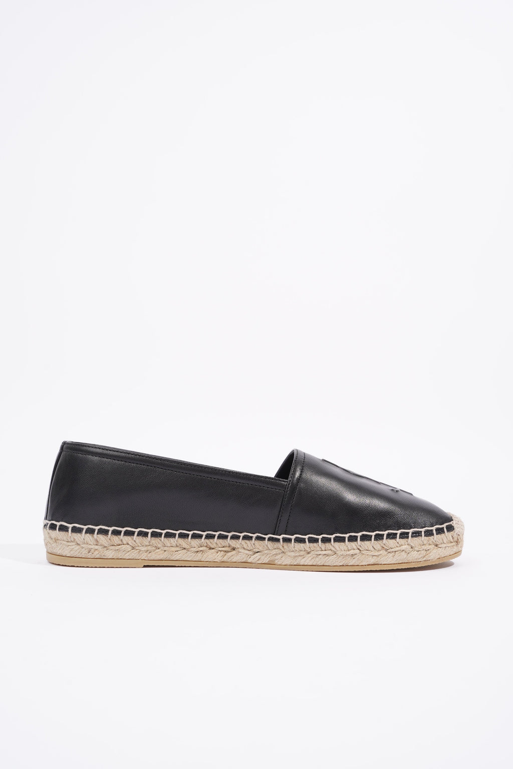 Saint Laurent Espadrilles Black Leather EU 39 UK 6