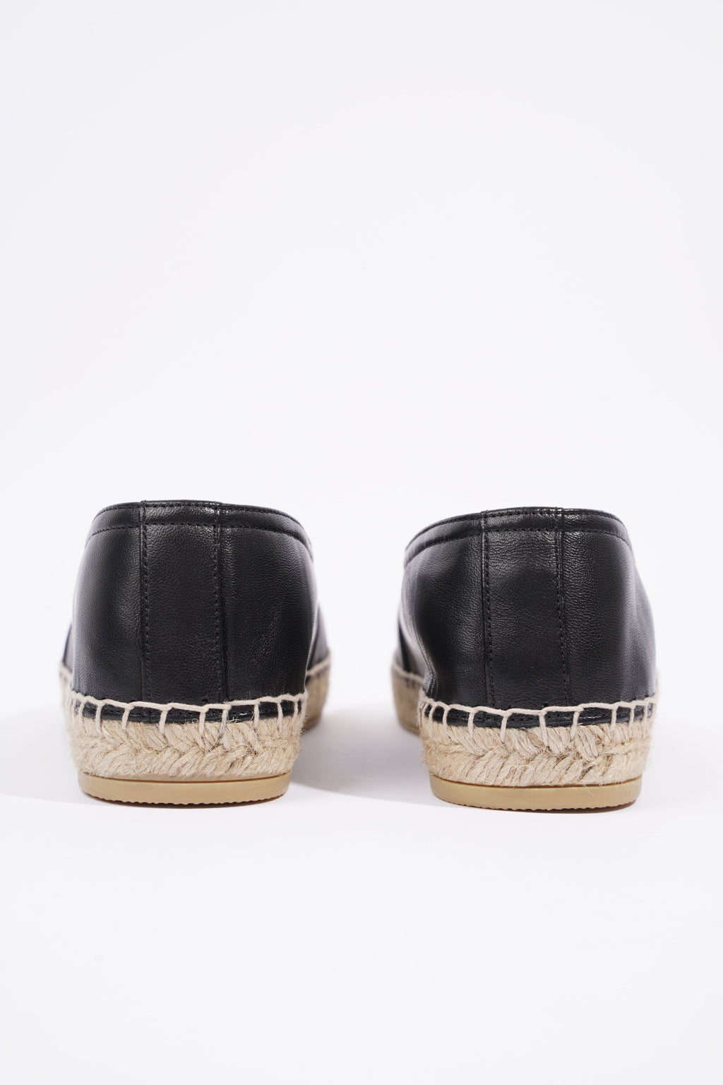 Saint Laurent Espadrilles Black Leather EU 39 UK 6