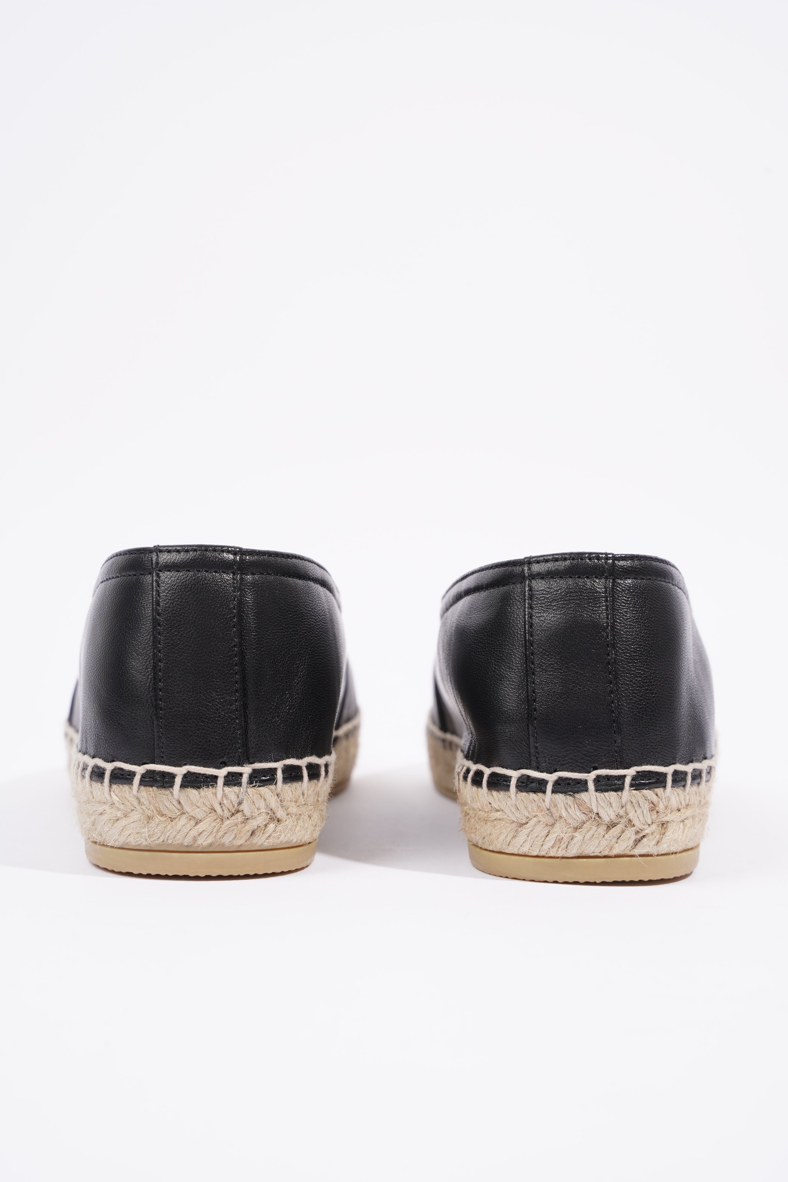 Saint Laurent Espadrilles Black Leather EU 39 UK 6