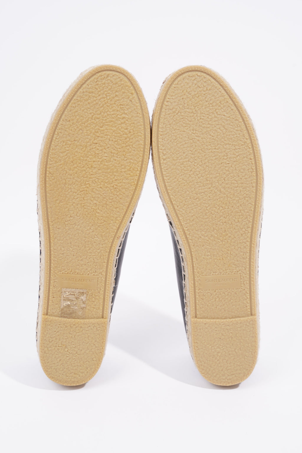 Saint Laurent Espadrilles Black Leather EU 39 UK 6