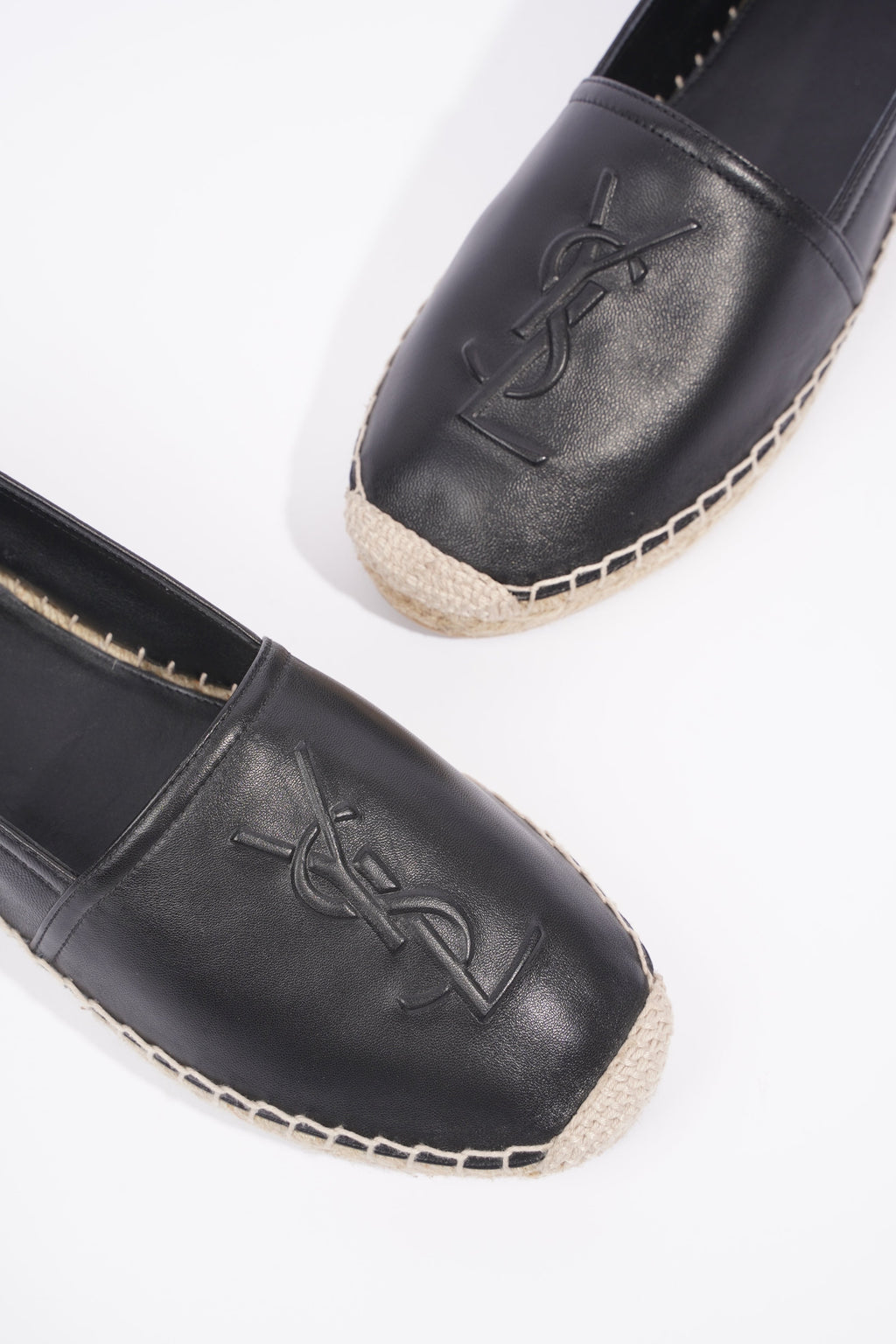 Saint Laurent Espadrilles Black Leather EU 39 UK 6