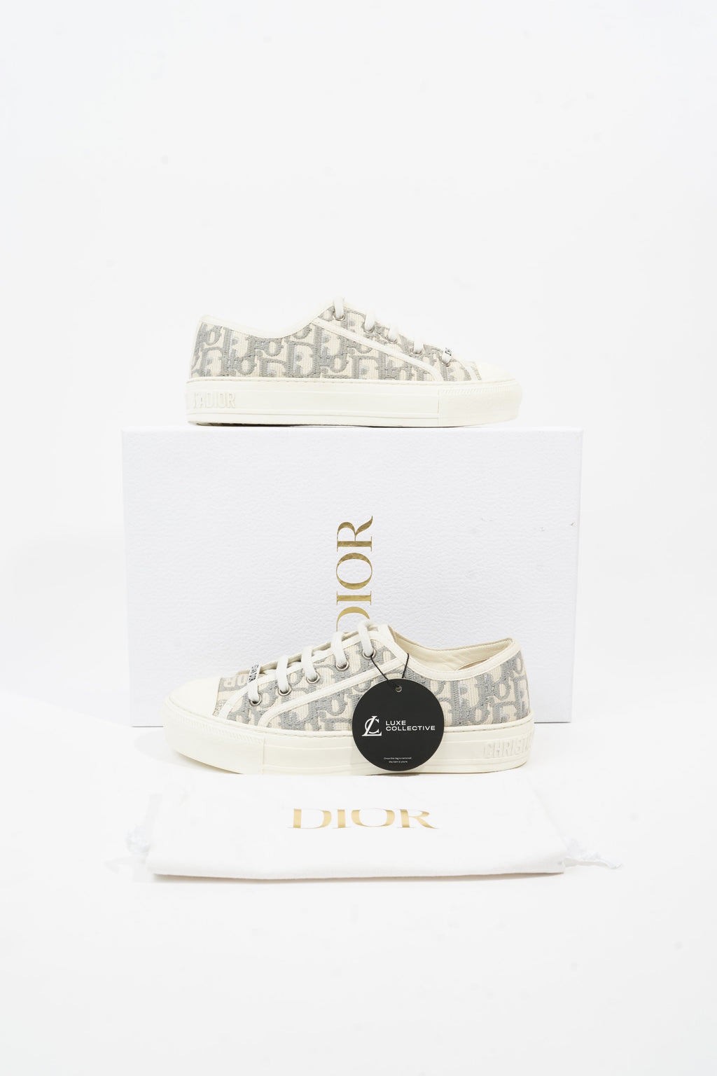 Christian Dior Walk'N'Dior Grey / White Canvas EU 36.5 UK 3.5