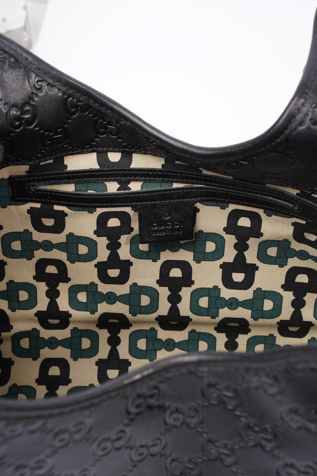 Gucci Jackie Black GG Supreme Leather