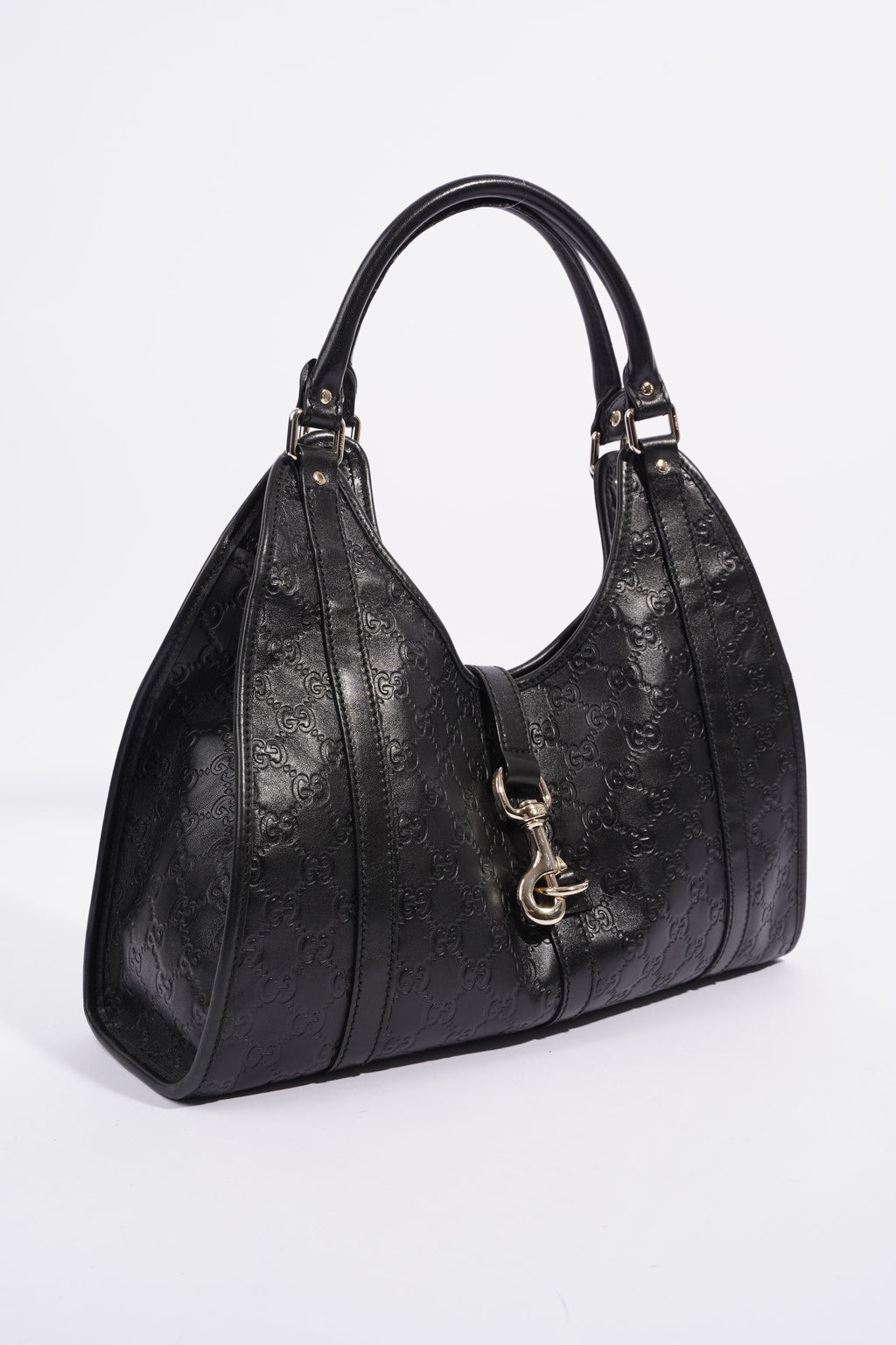 Gucci Jackie Black GG Supreme Leather