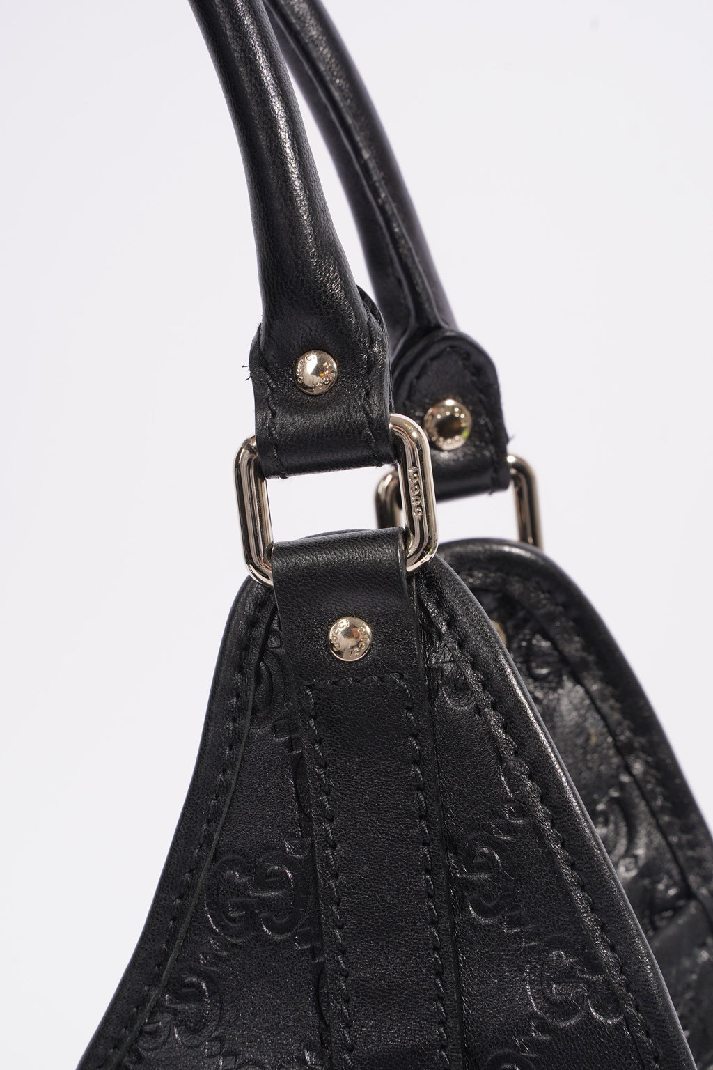 Gucci Jackie Black GG Supreme Leather