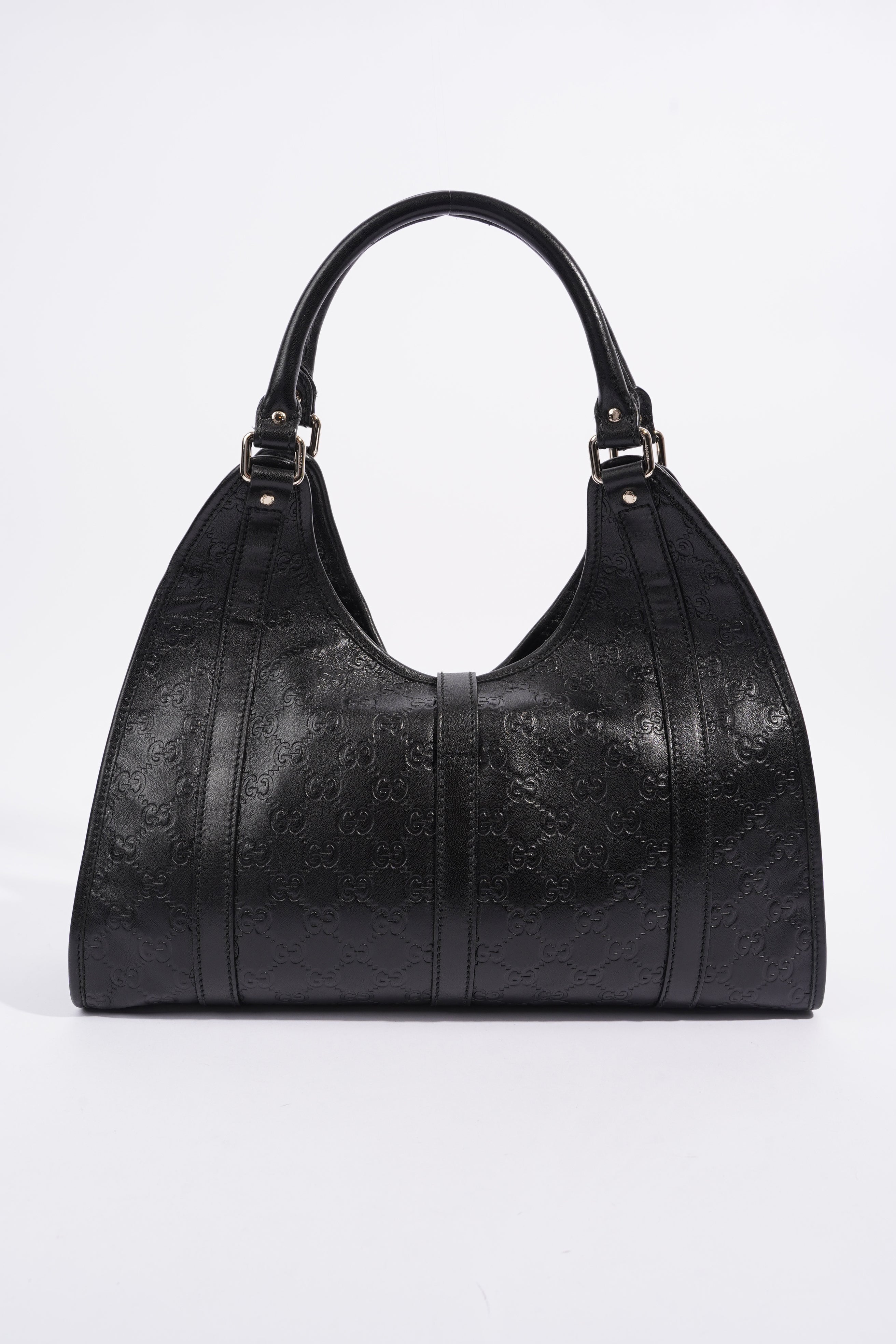 Gucci Jackie Black GG Supreme Leather