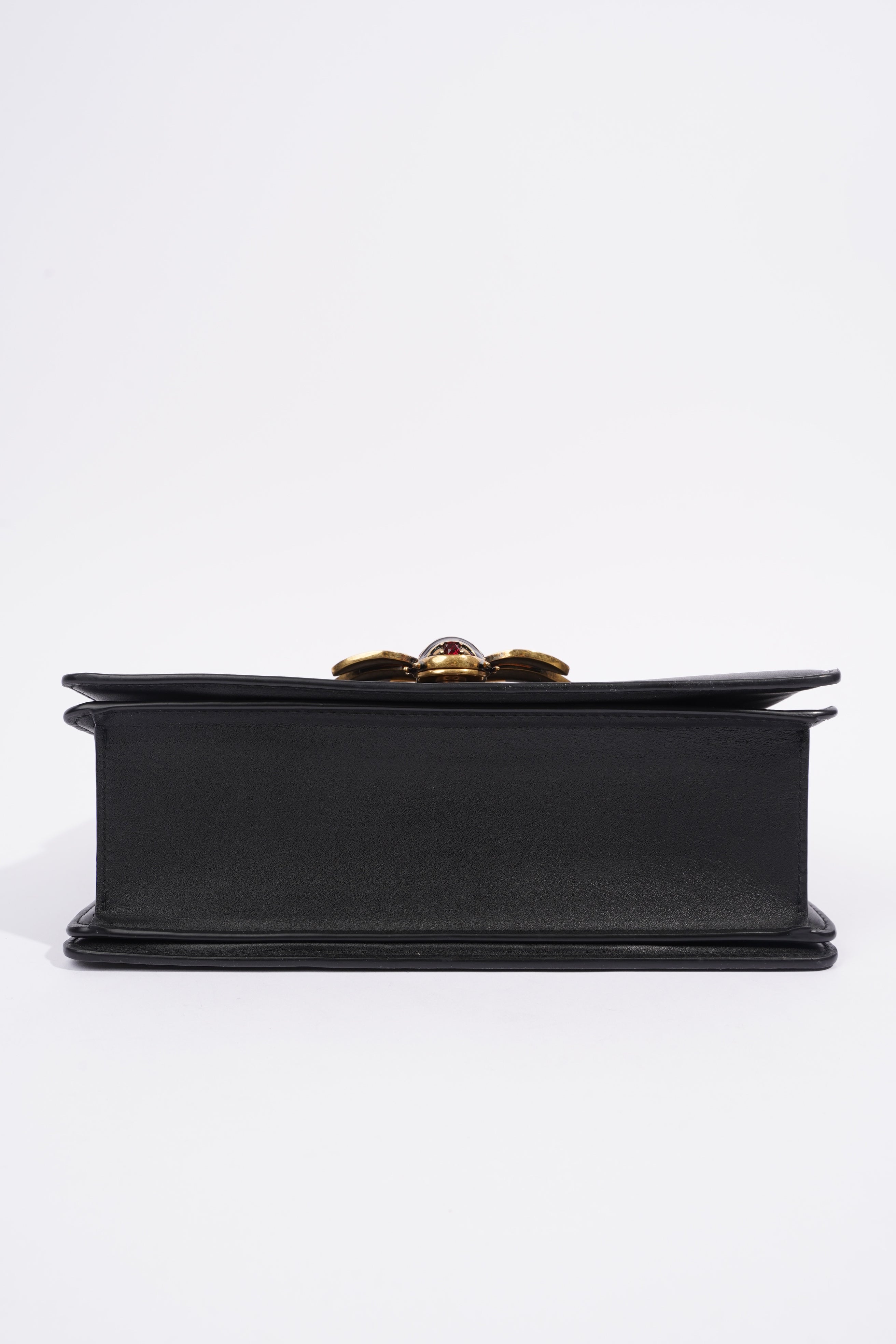 Gucci Queen Margaret Top Handle Black Leather