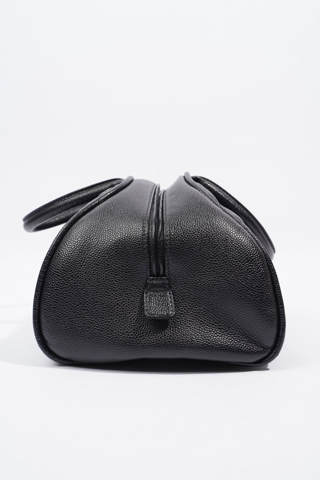 Chanel Quilted Leather Handbag Navy Caviar Leather