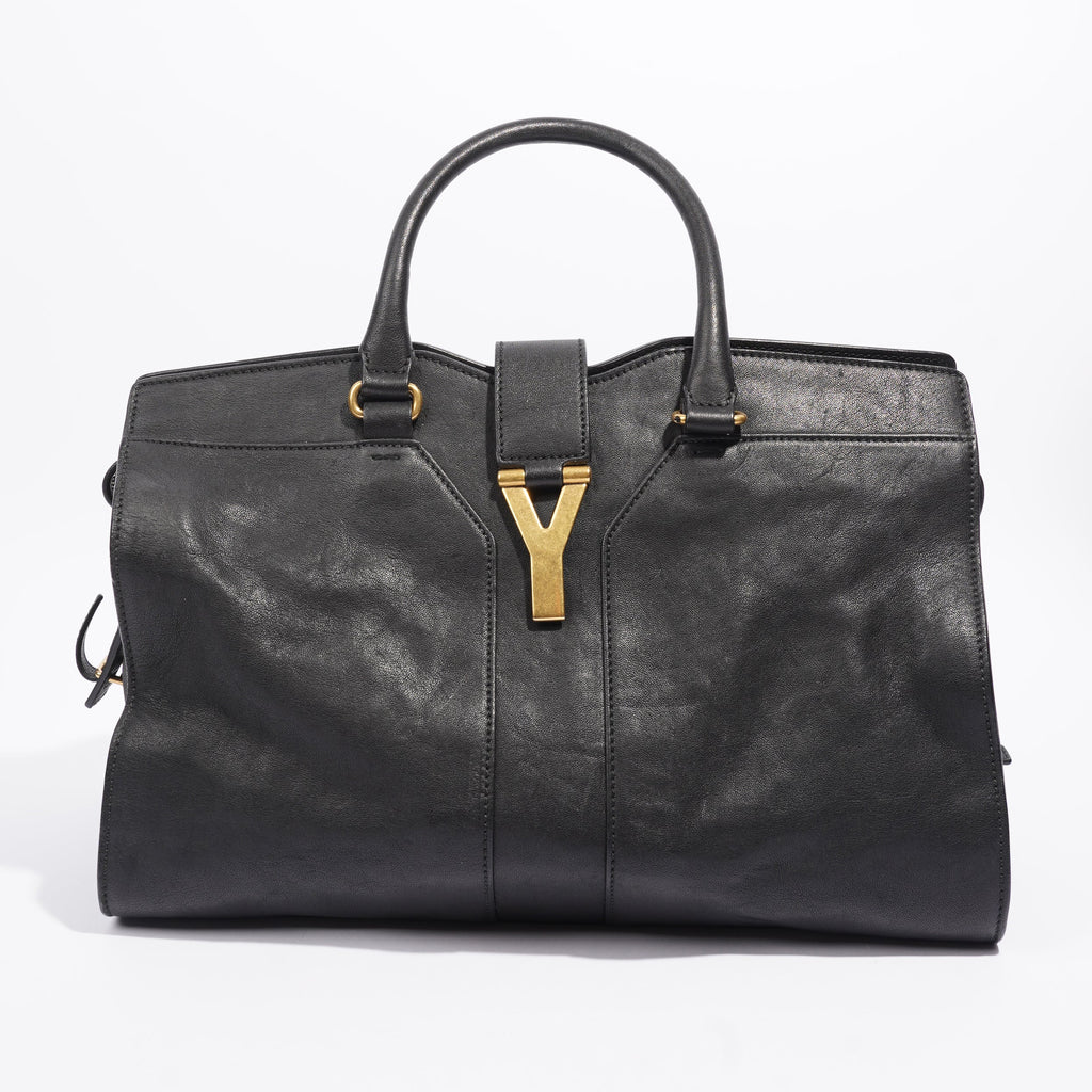 Saint Laurent Cabas Chyc Black Leather
