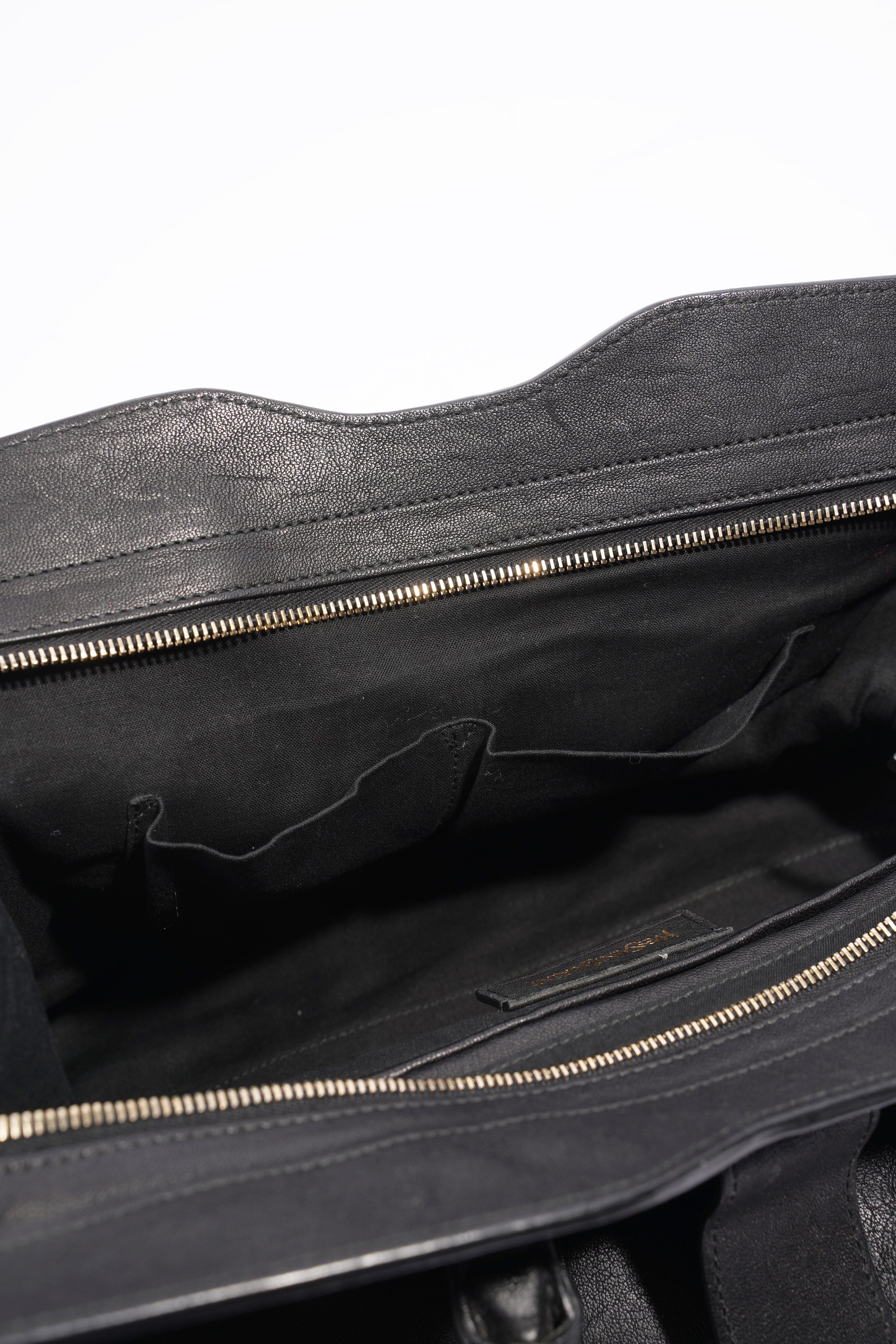 Saint Laurent Cabas Chyc Black Leather