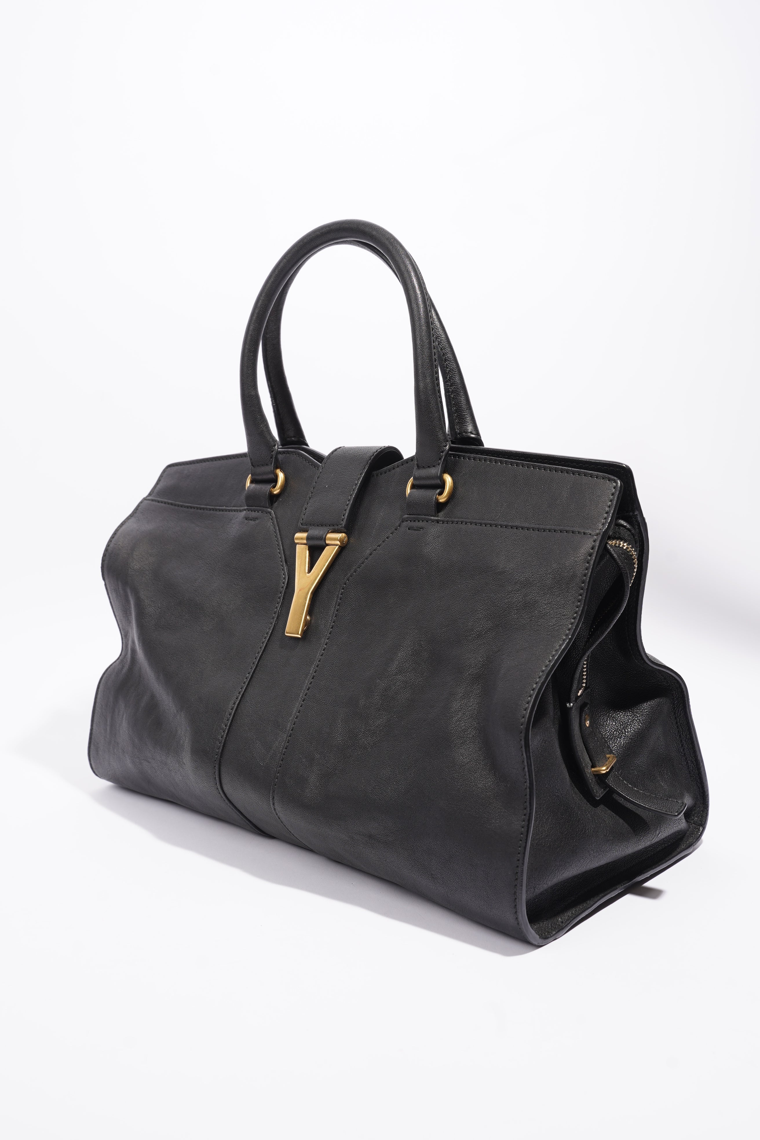 Saint Laurent Cabas Chyc Black Leather