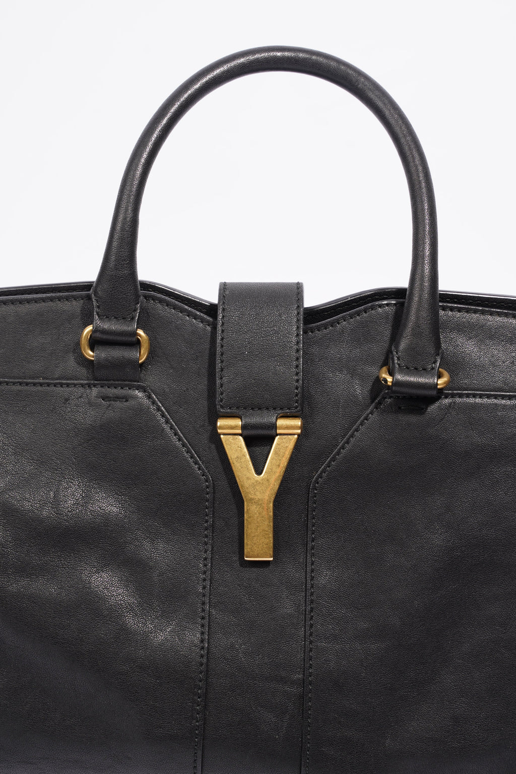 Saint Laurent Cabas Chyc Black Leather