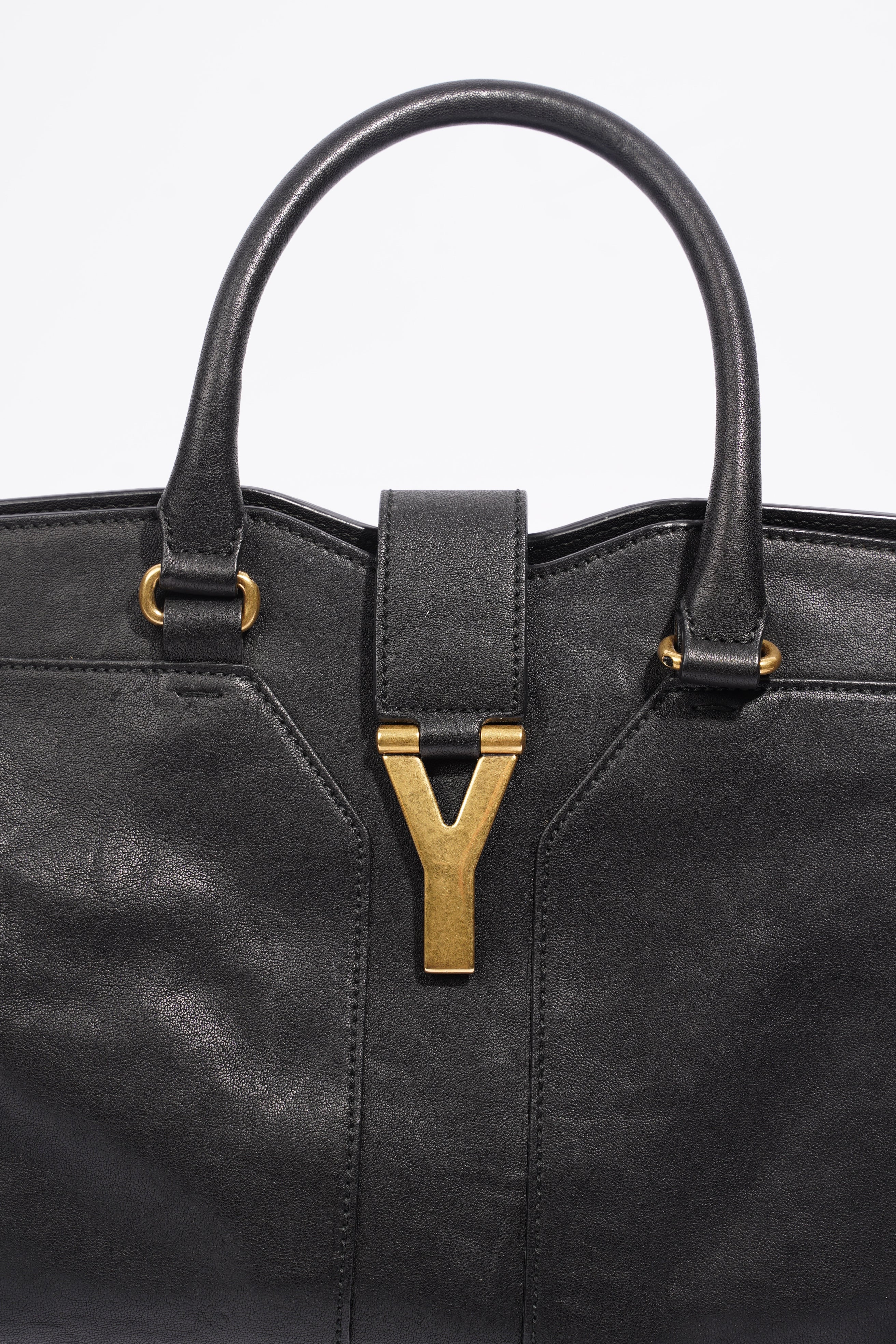 Saint Laurent Cabas Chyc Black Leather