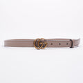 Gucci GG Marmont Belt Nude / Gold Leather 85cm