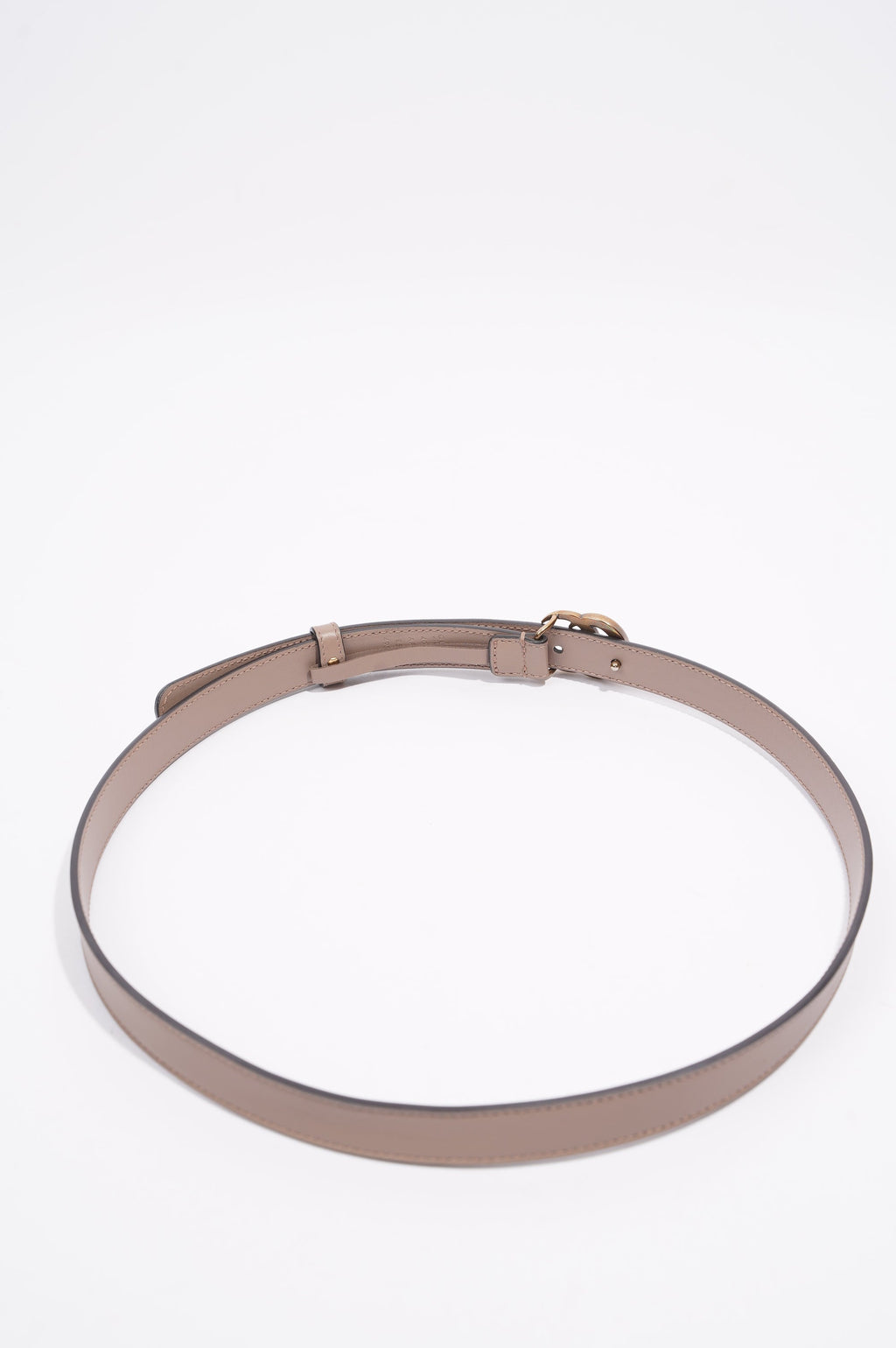 Gucci GG Marmont Belt Nude / Gold Leather 85cm