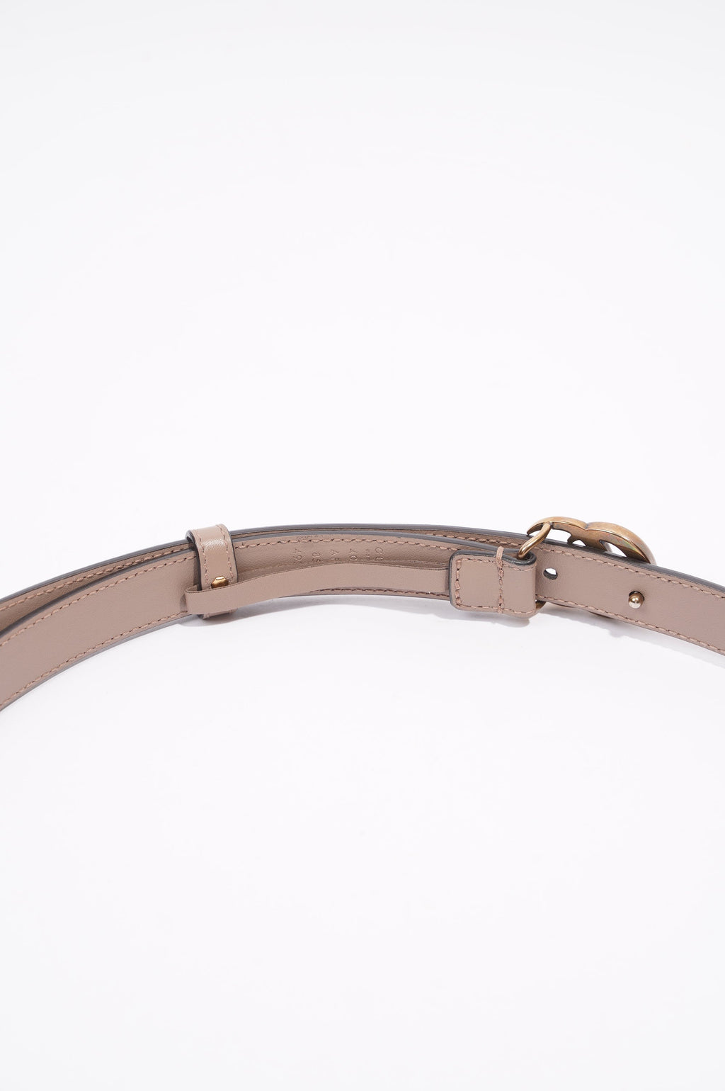 Gucci GG Marmont Belt Nude / Gold Leather 85cm