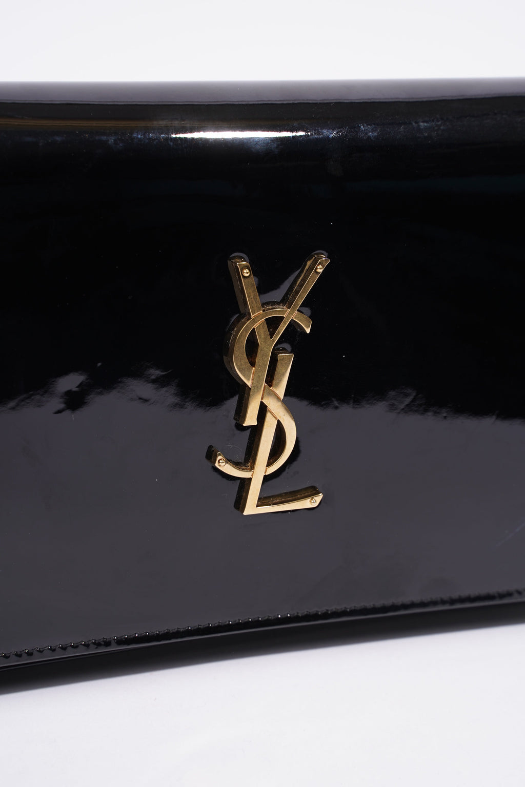 Saint Laurent Chain Wallet Black Patent Leather