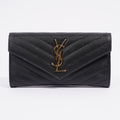 Saint Laurent Cassandre Matelasse Black Embossed Leather Large