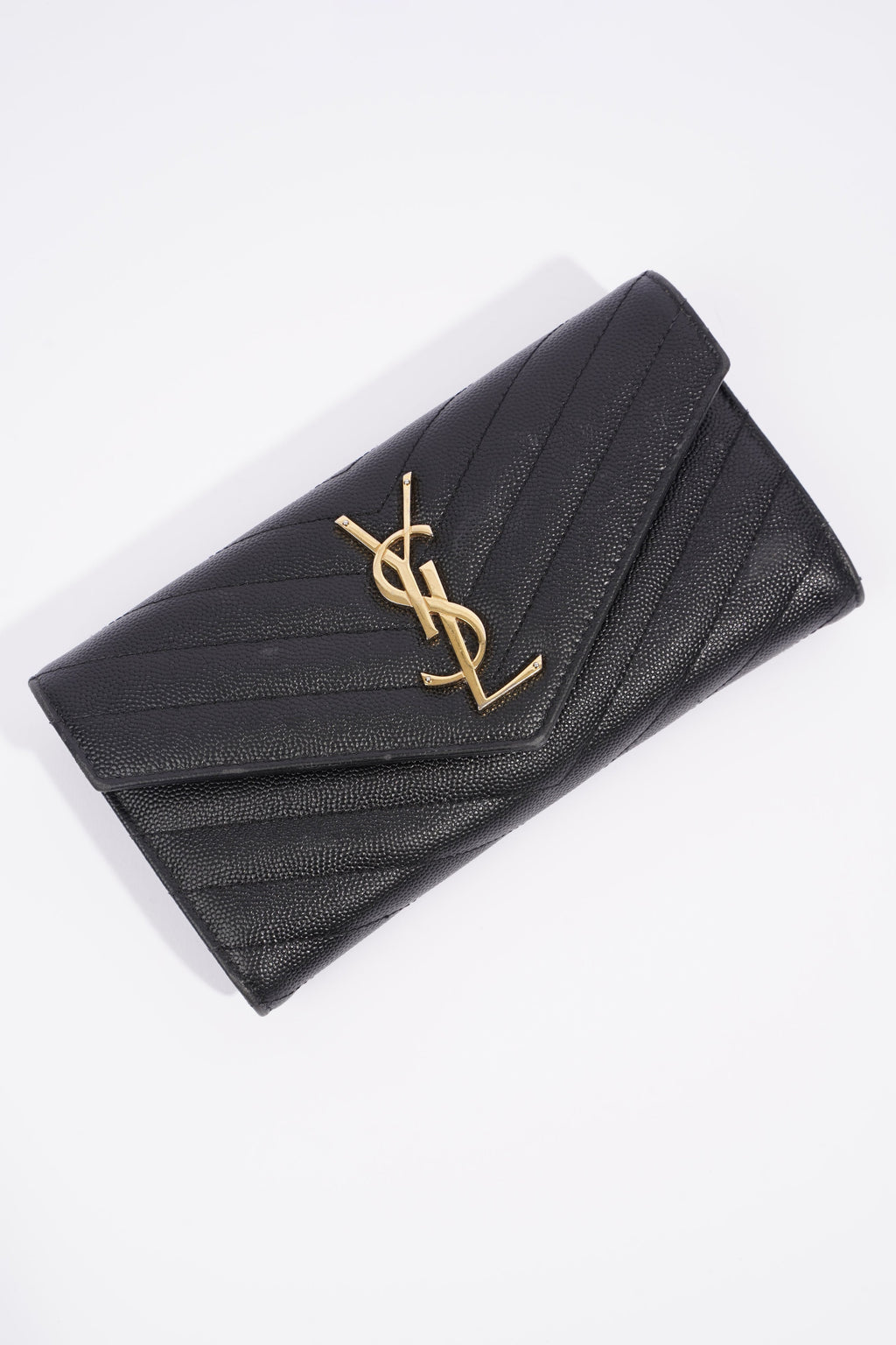 Saint Laurent Cassandre Matelasse Black Embossed Leather Large