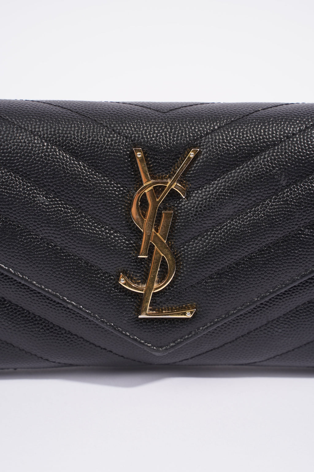 Saint Laurent Cassandre Matelasse Black Embossed Leather Large
