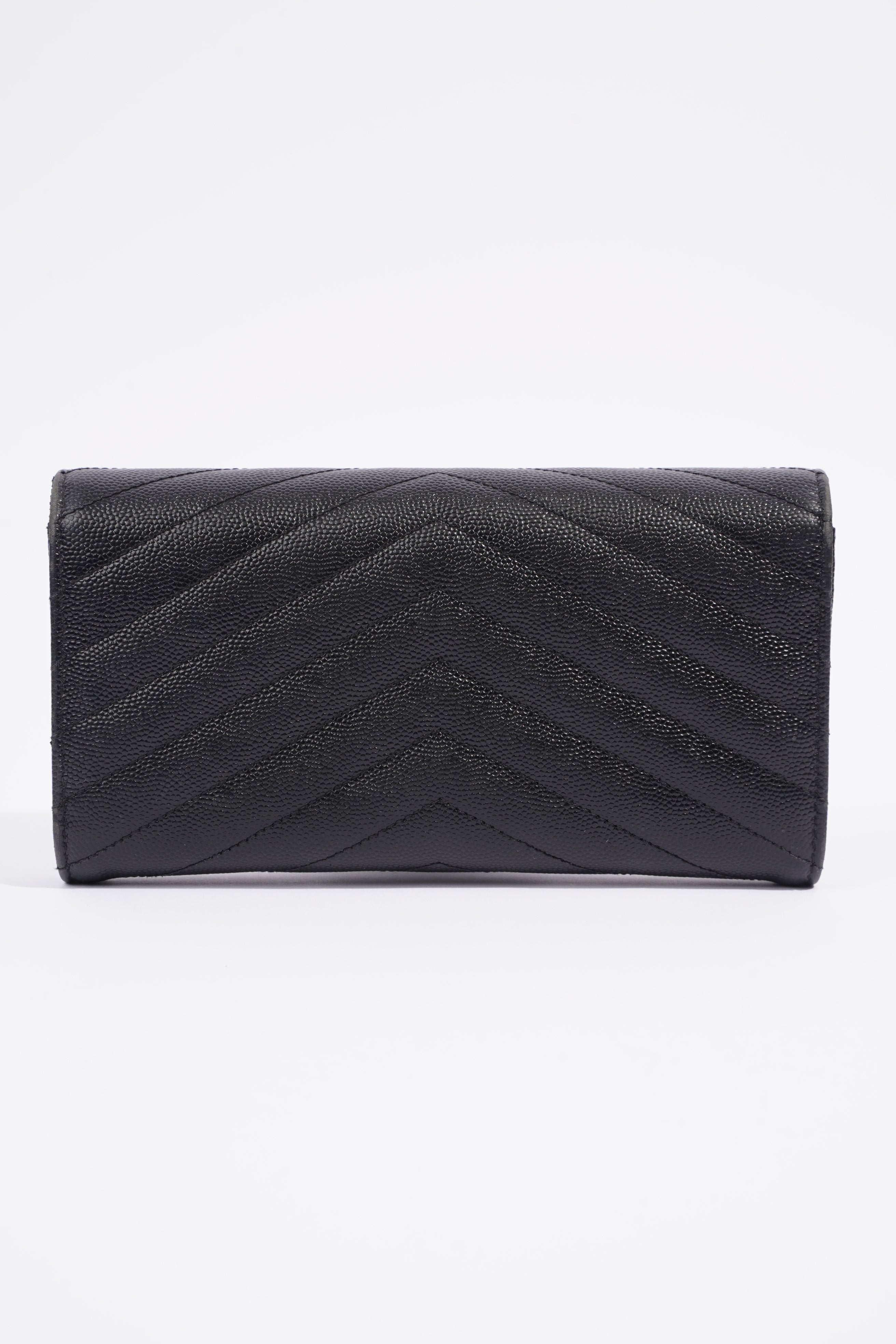 Saint Laurent Cassandre Matelasse Black Embossed Leather Large